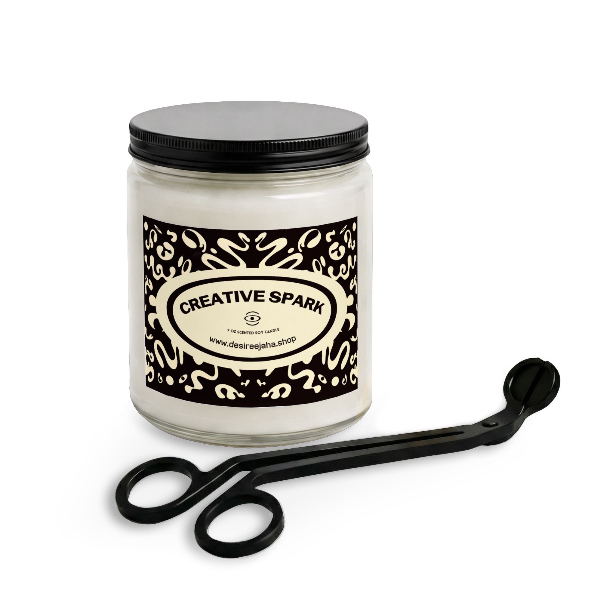 Creative Spark Candle Jar Set with Wick Trimmer — Scented Gift Candle