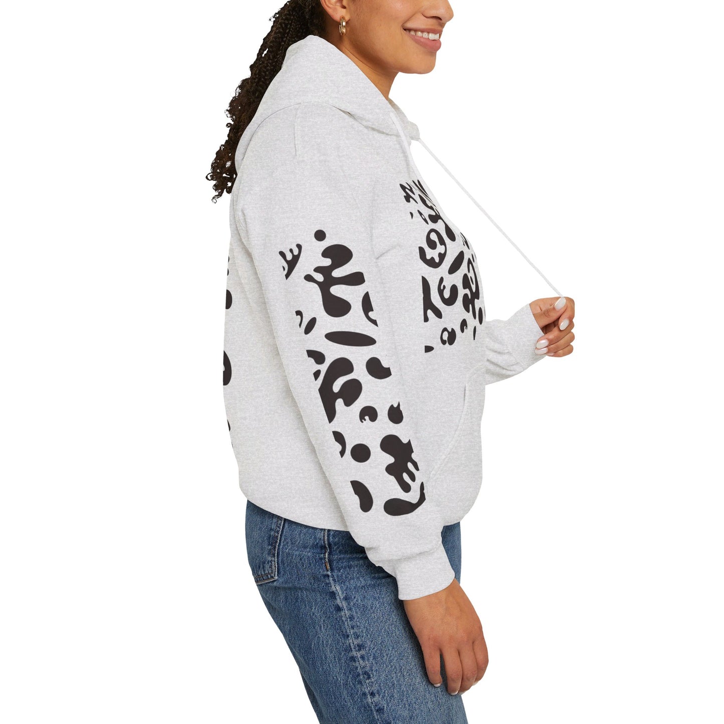 BRIGHT FUTURE UNISEX HEAVY BLEND™ HOODED SWEATSHIRT - Smoke Black Print