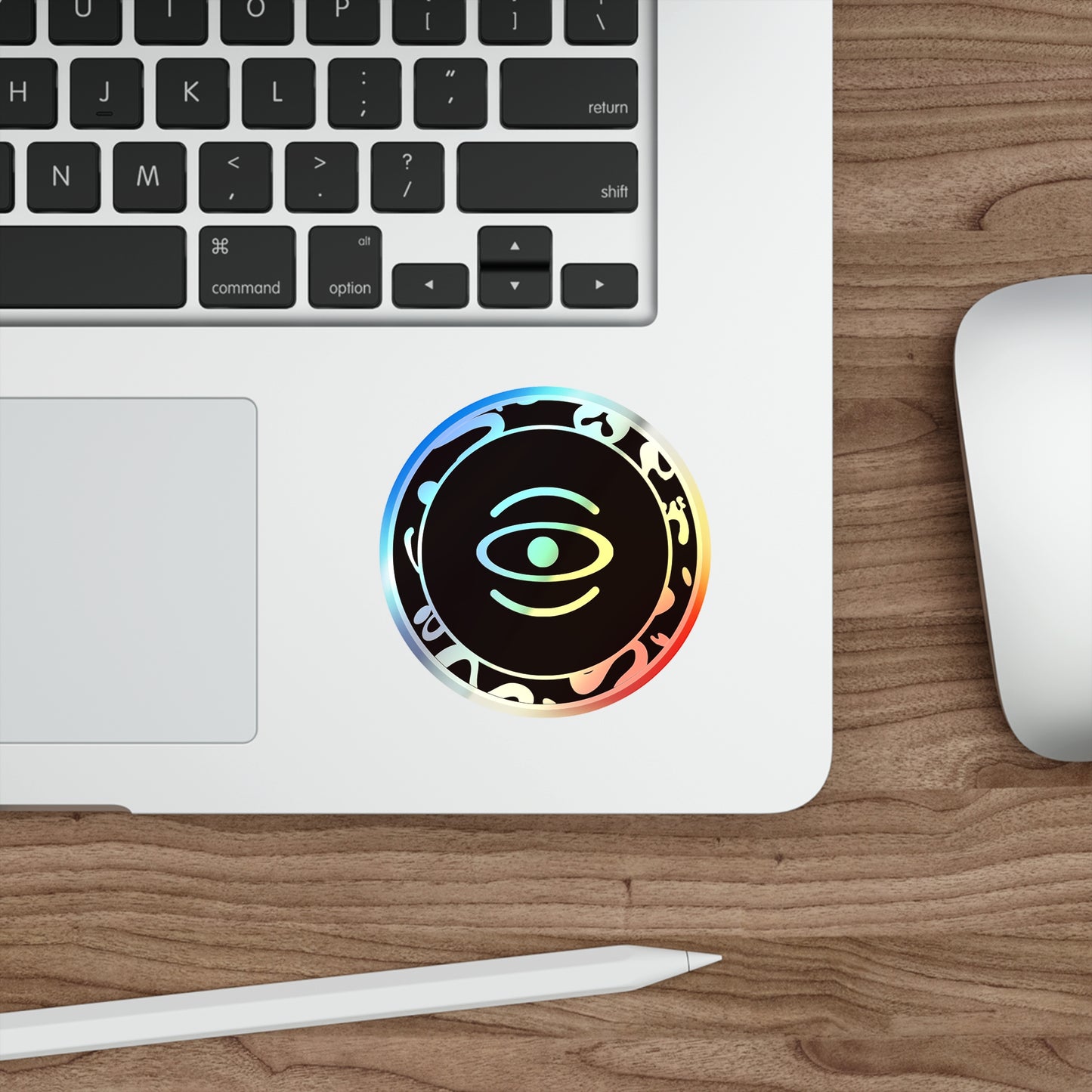 ADORN'D HOLOGRAPHIC DIE CUT STICKERS - Dark Mode Logo