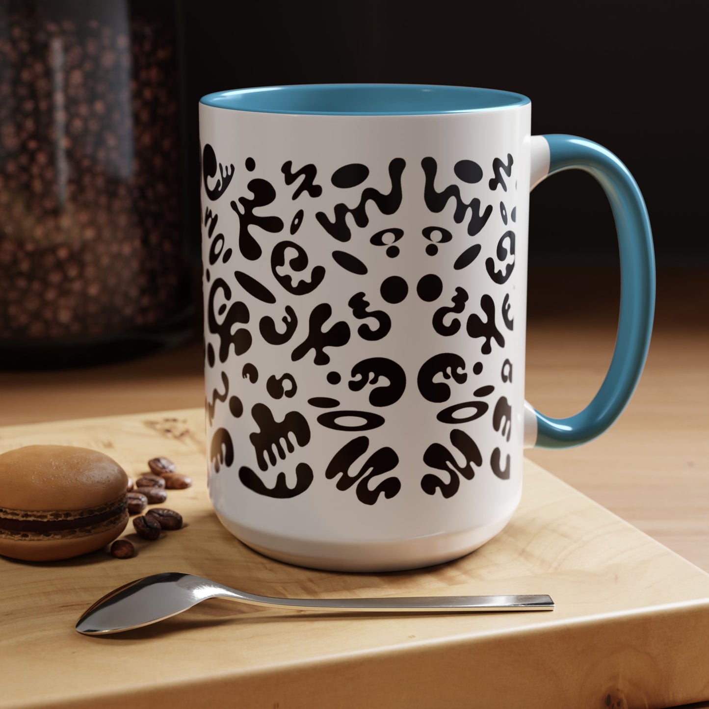 NOURISH'D COLOR ACCENT CERAMIC MUG