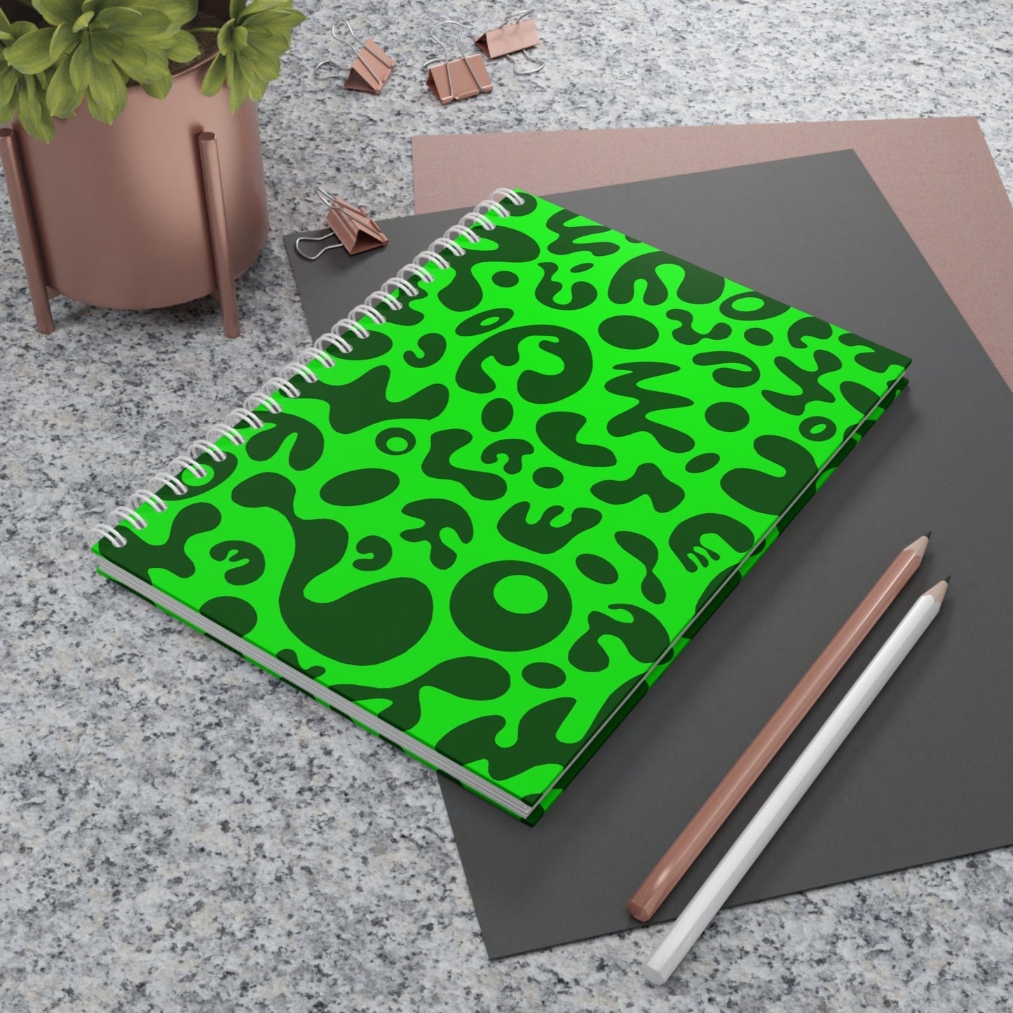 PURE IMAGINATION SPIRAL NOTEBOOK (WIDE RULED) - Green Eyes