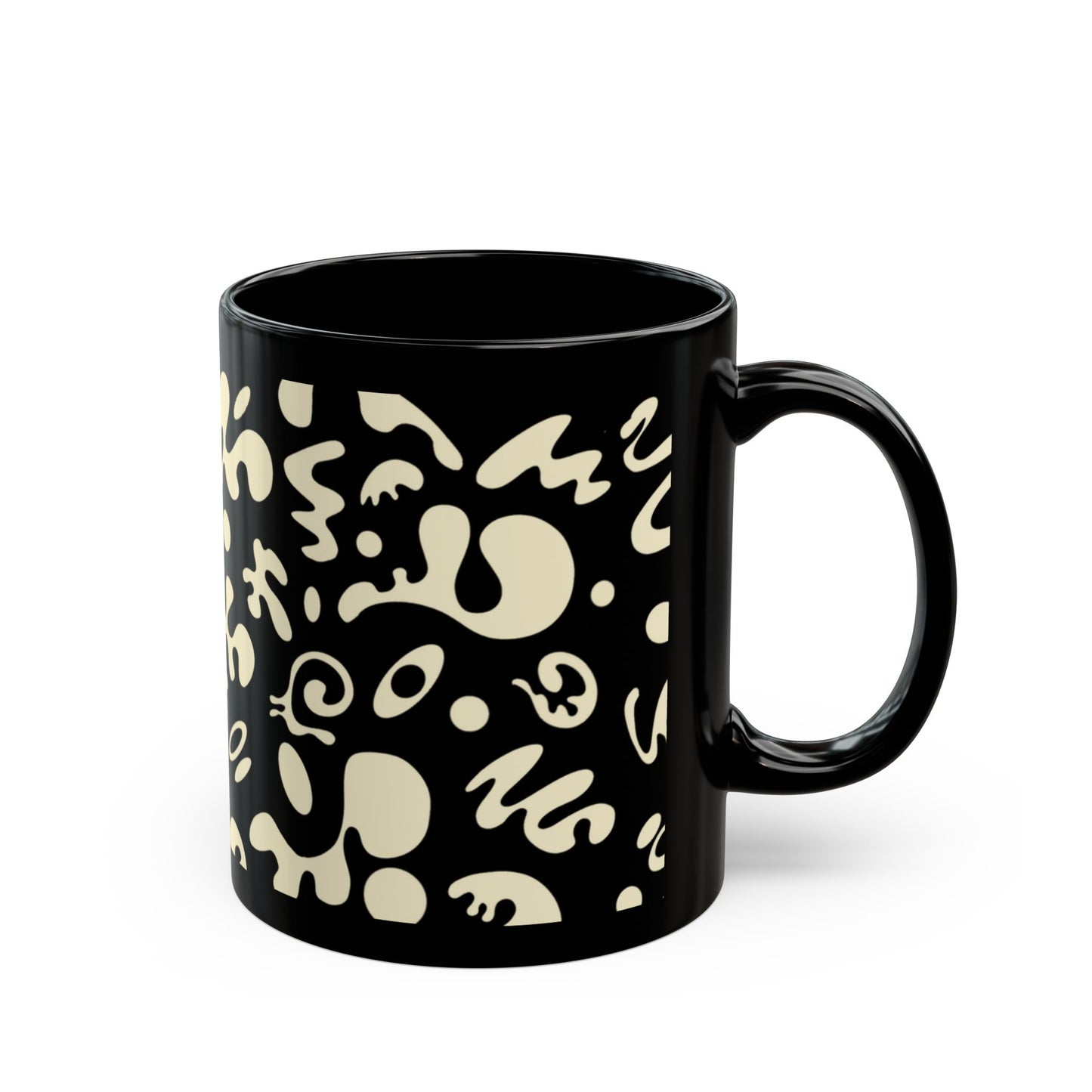 NOURISH'D BLACK GLOSSY MUG