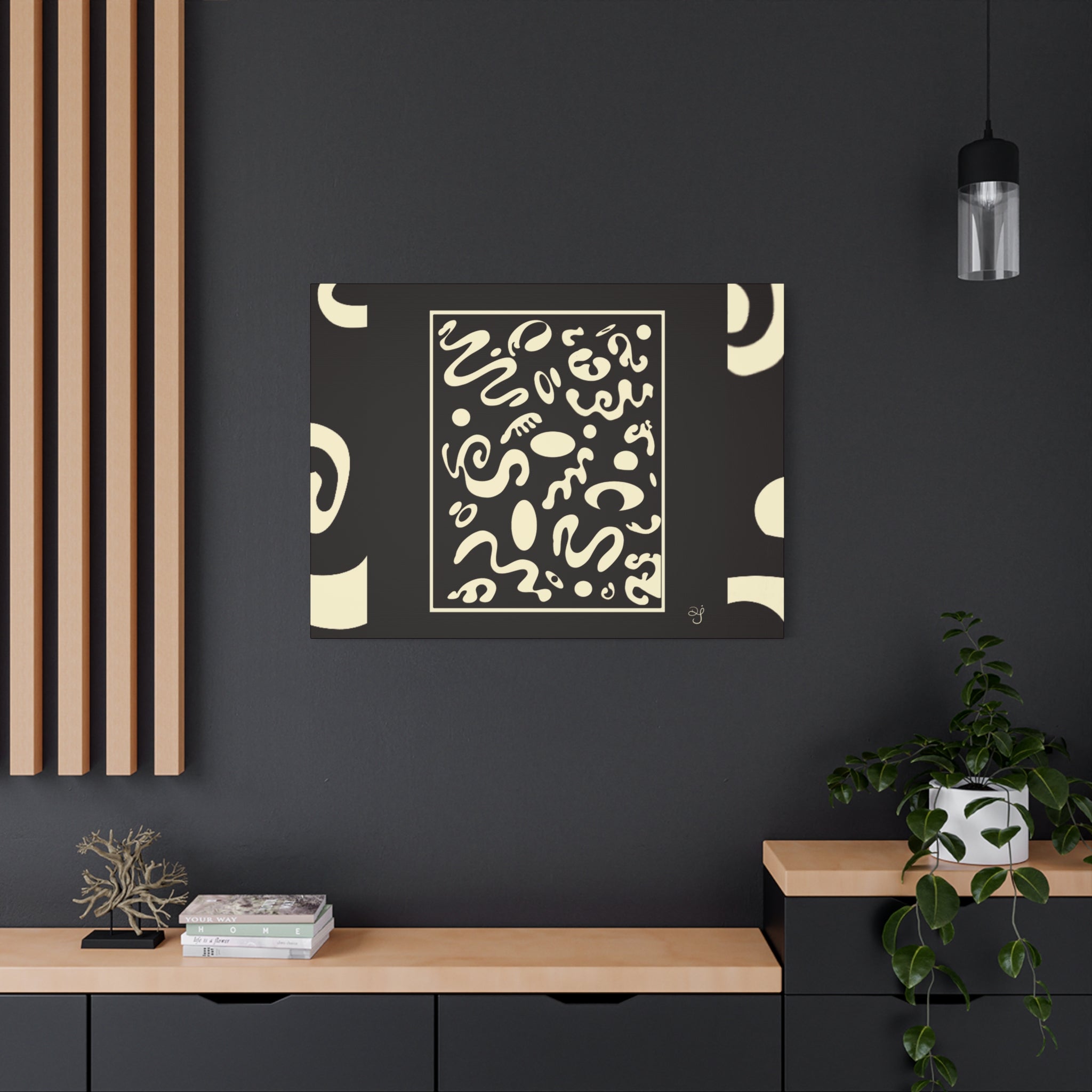Spotlight Art Framed Stretched Matte Canvas