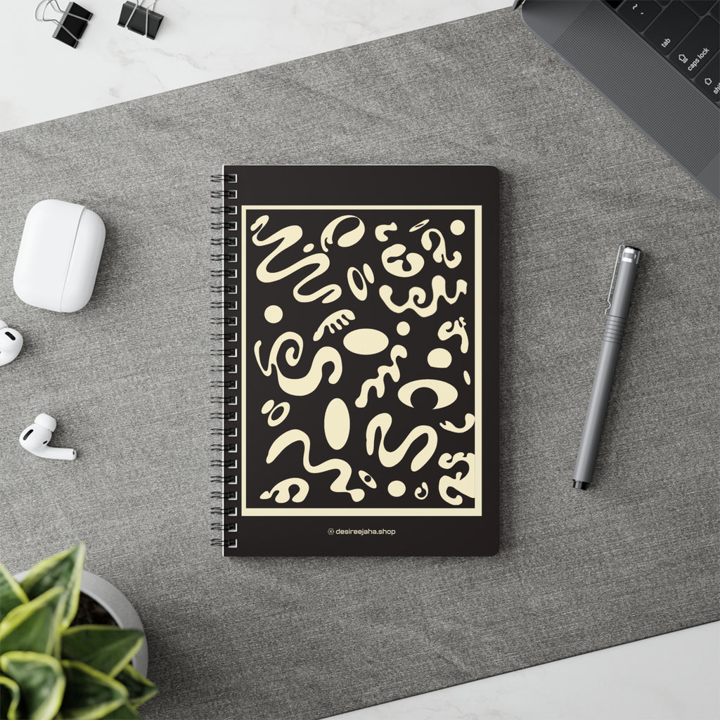 Spotlight Art Framed A5 Wirobound Softcover Notebook - Ink