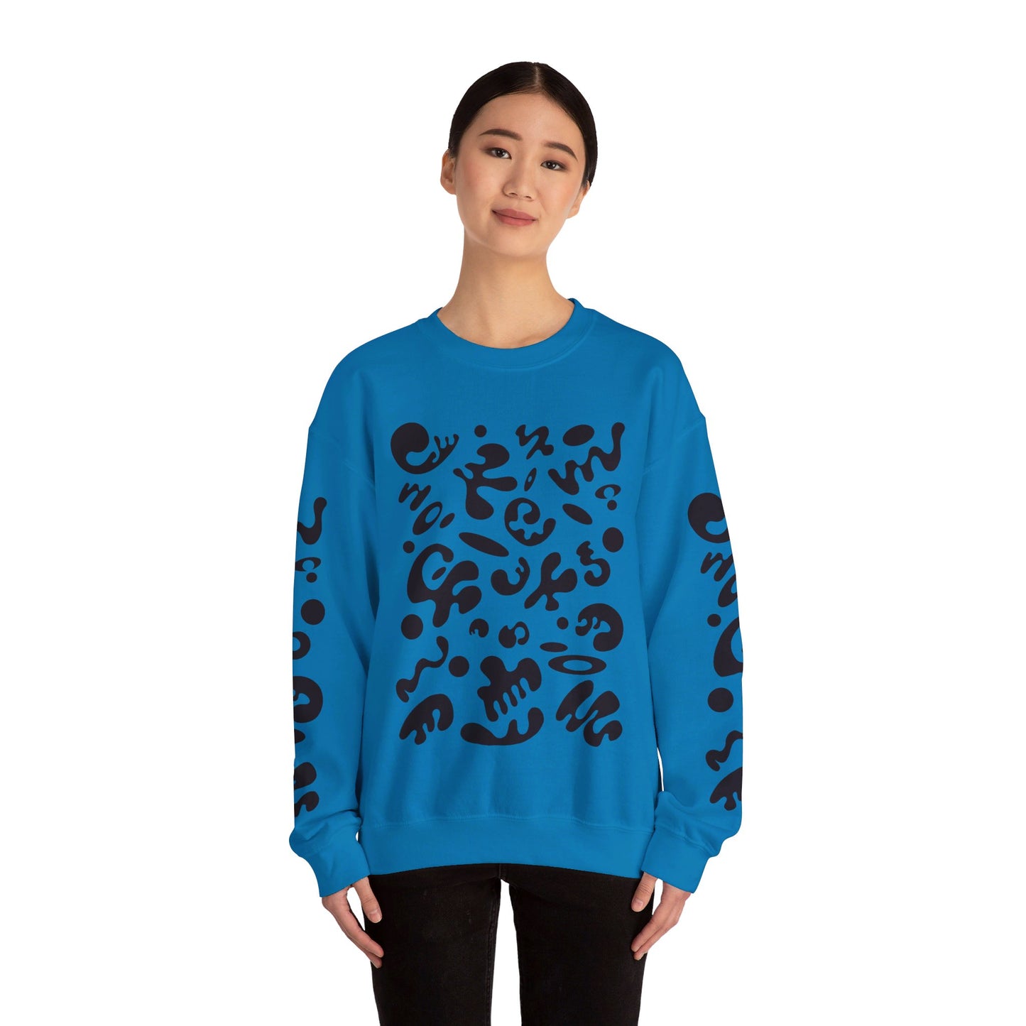 PURE IMAGINATION UNISEX HEAVY BLEND™ CREWNECK SWEATSHIRT - Smoke Black Print