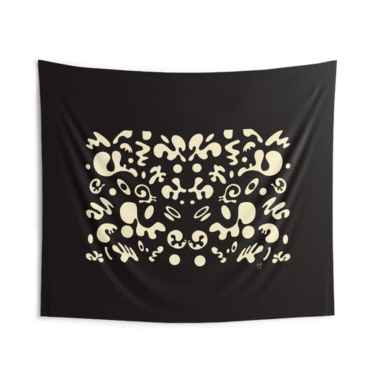 BRIGHT FUTURE INDOOR WALL TAPESTRY - Smoke Black