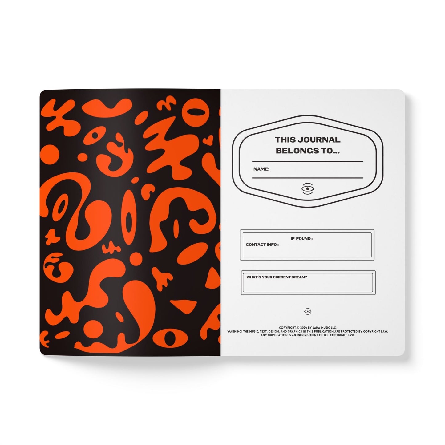 PURE IMAGINATION SOFTCOVER JOURNAL w INSIDE PRINTS + TEAR-OFF PAGES (RULED LINE) - Black Magic Woman