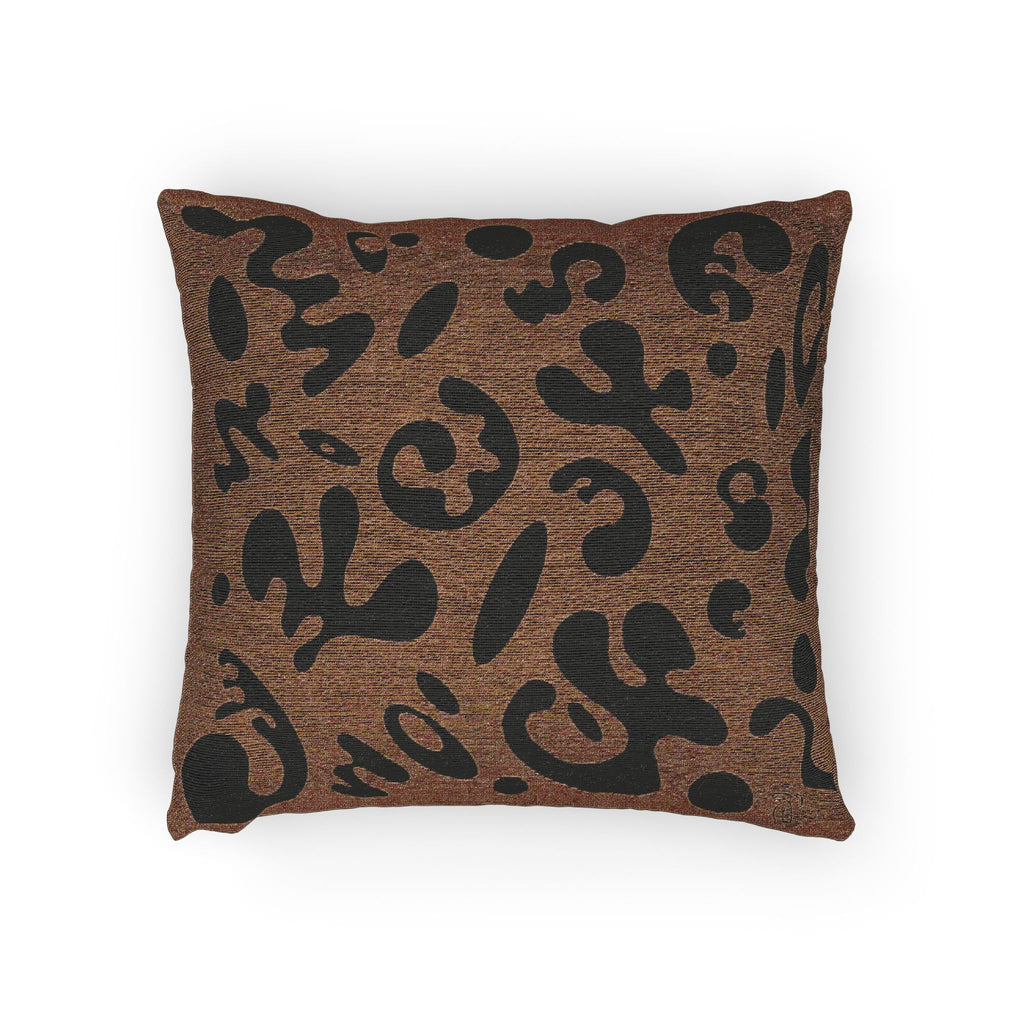 Pure Imagination All-Over-Print Woven Throw Pillow — Piano Wood