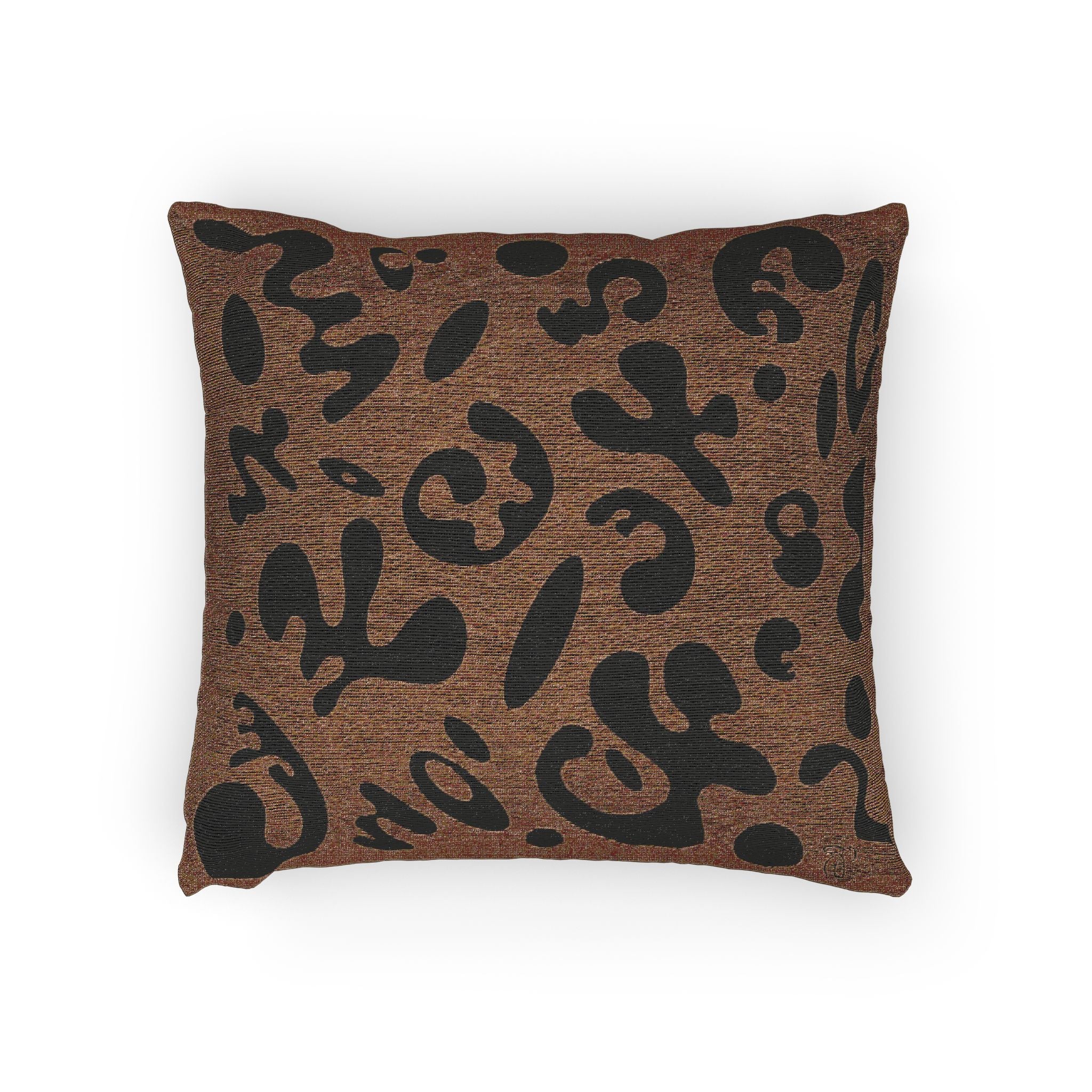 Pure Imagination All-Over-Print Woven Throw Pillow — Piano Wood