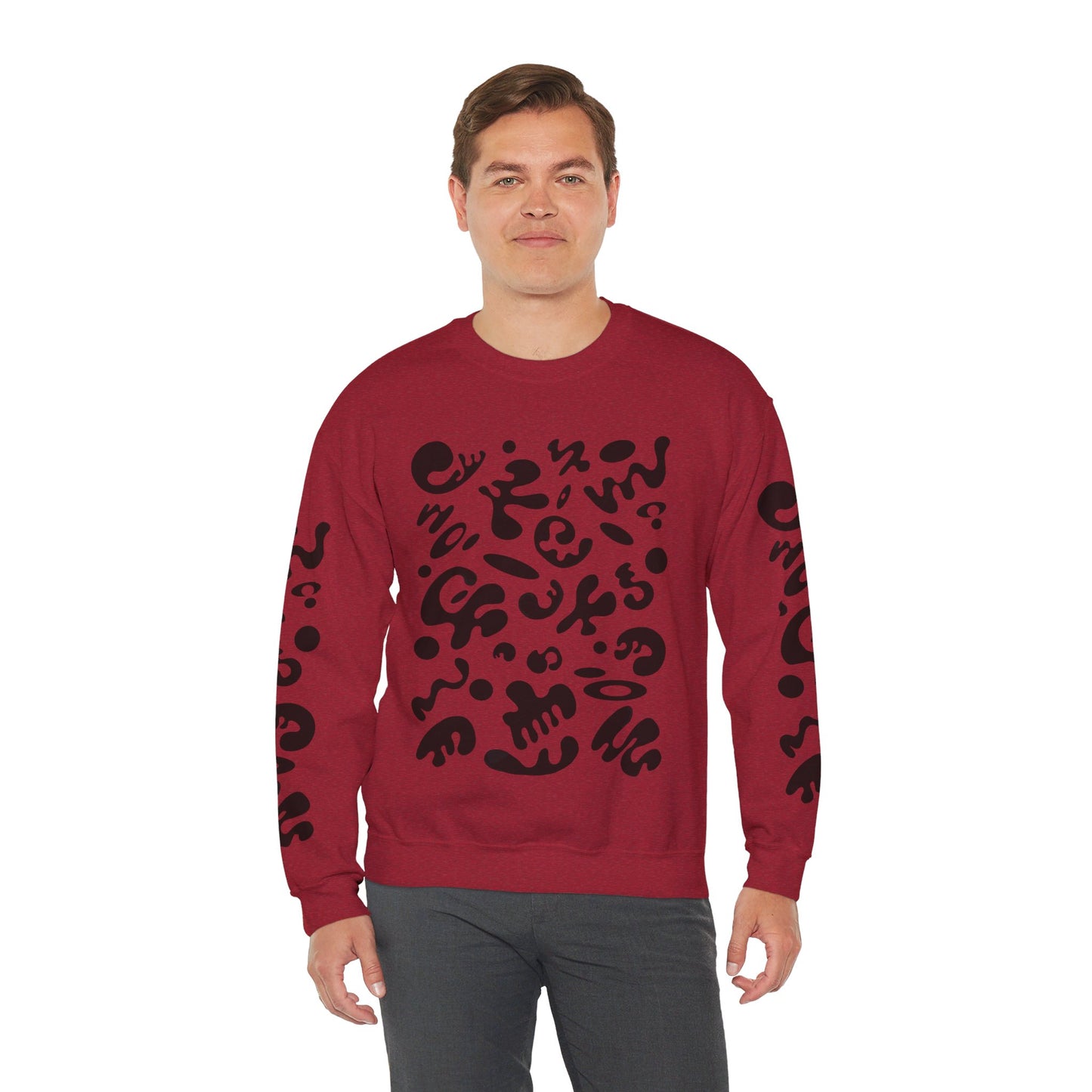 PURE IMAGINATION UNISEX HEAVY BLEND™ CREWNECK SWEATSHIRT - Smoke Black Print