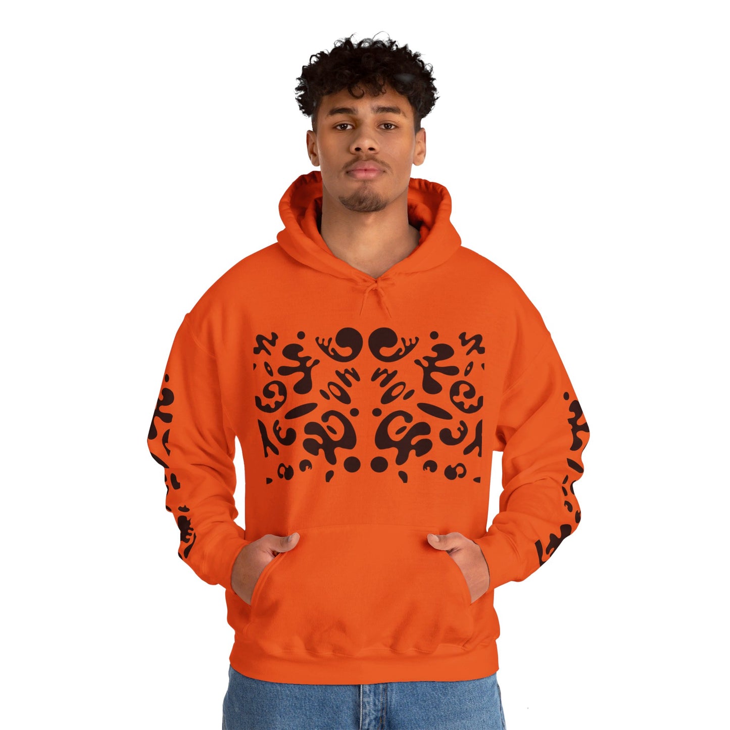 BRIGHT FUTURE UNISEX HEAVY BLEND™ HOODED SWEATSHIRT - Smoke Black Print