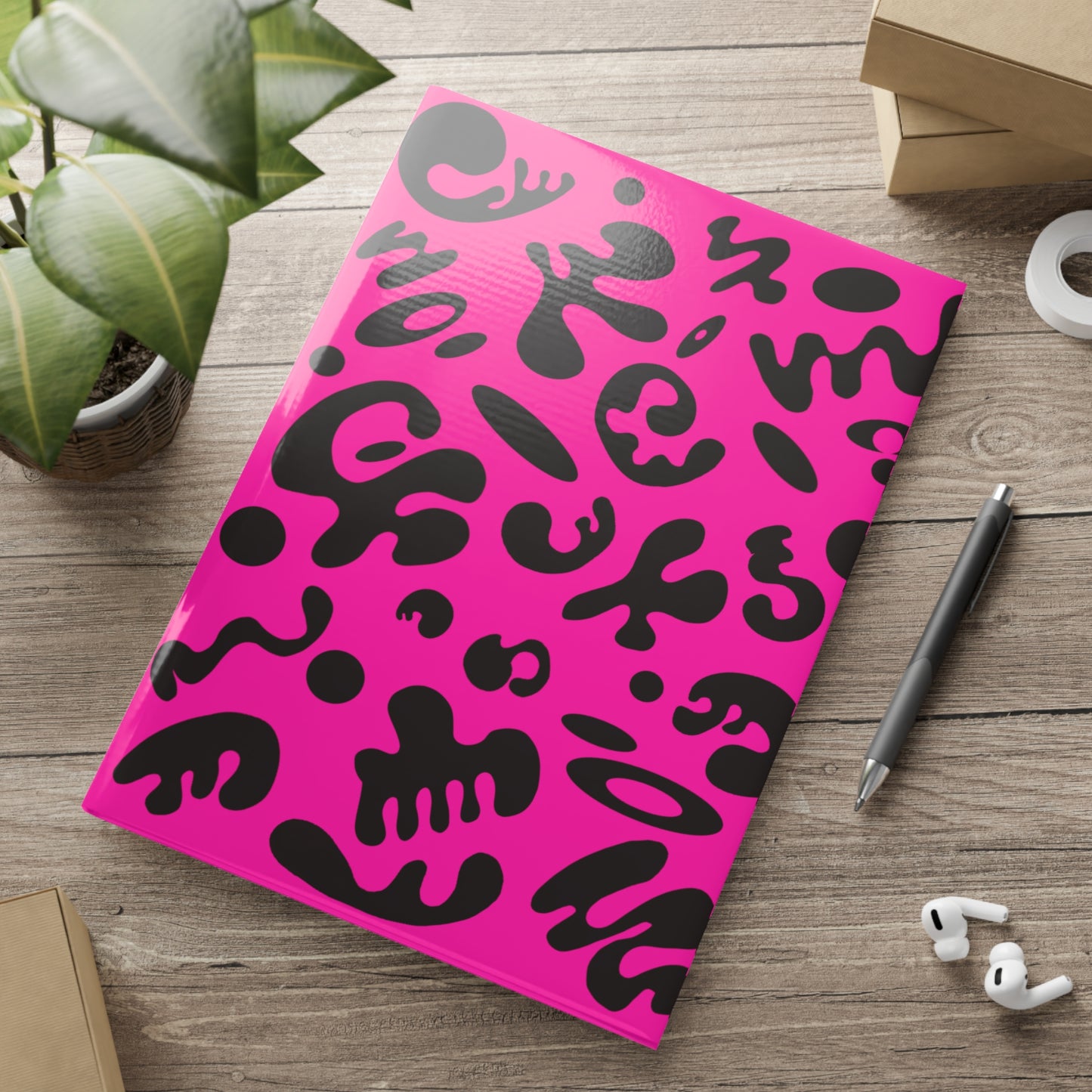 PURE IMAGINATION HARDCOVER NOTEBOOK w PUFFY COVERS - Pink Matter