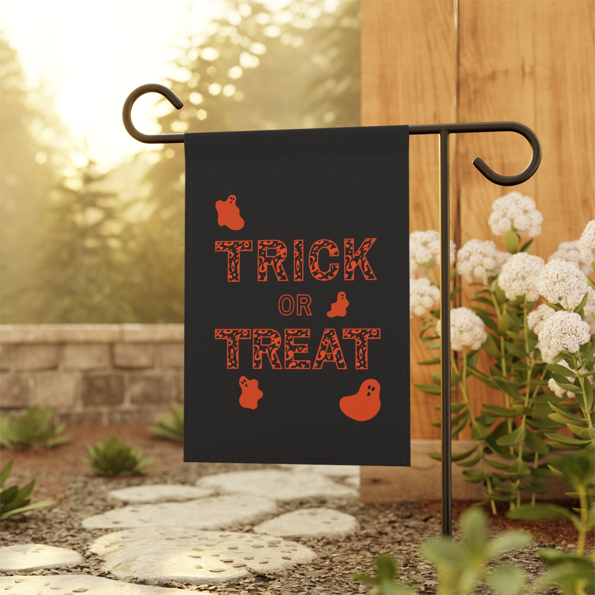 Trick or Treat Halloween Garden Flag - Ghost Yard Banner