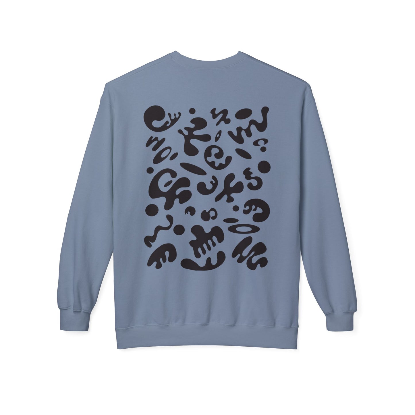 PURE IMAGINATION UNISEX MIDWEIGHT SOFTSTYLE FLEECE CREWNECK SWEATSHIRT - Smoke Black Print