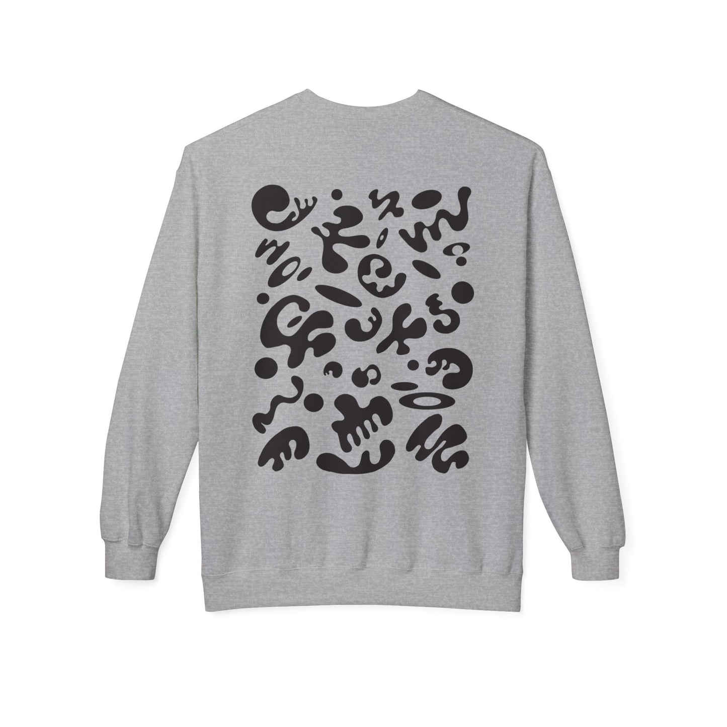 PURE IMAGINATION UNISEX MIDWEIGHT SOFTSTYLE FLEECE CREWNECK SWEATSHIRT - Smoke Black Print