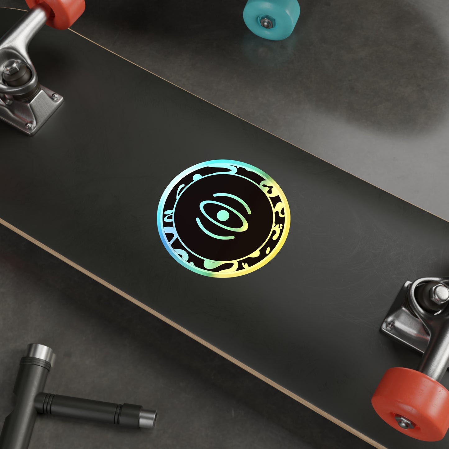 ADORN'D HOLOGRAPHIC DIE CUT STICKERS - Dark Mode Logo