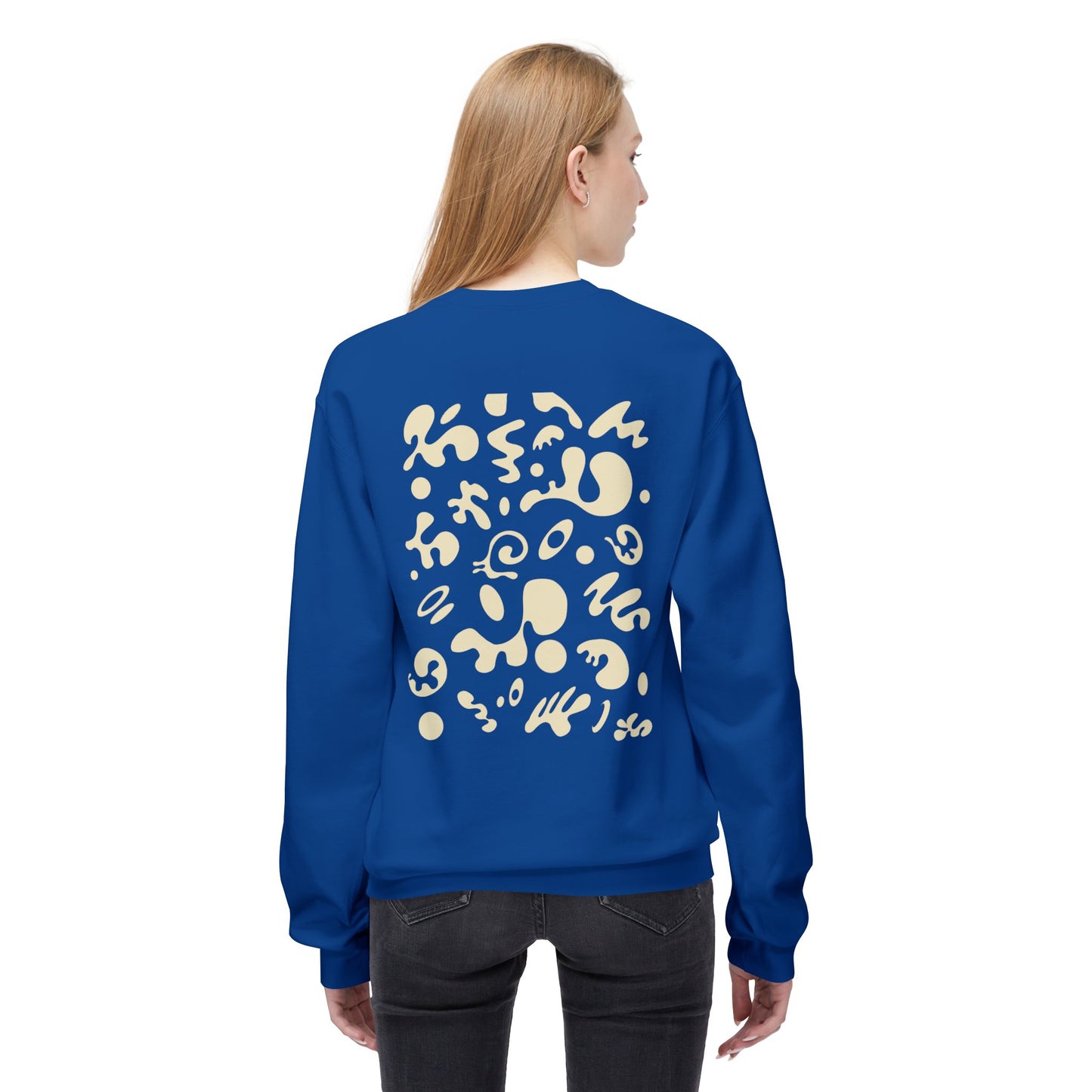 PURE IMAGINATION UNISEX MIDWEIGHT SOFTSTYLE FLEECE CREWNECK SWEATSHIRT - Warm White Print