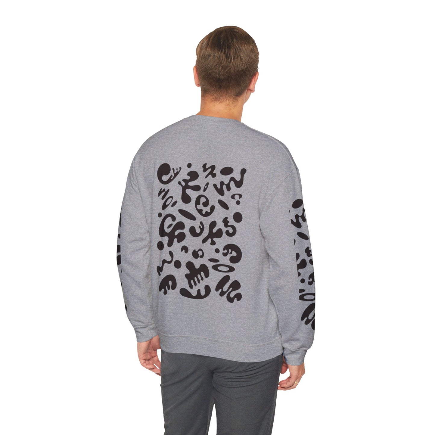 PURE IMAGINATION UNISEX HEAVY BLEND™ CREWNECK SWEATSHIRT - Smoke Black Print