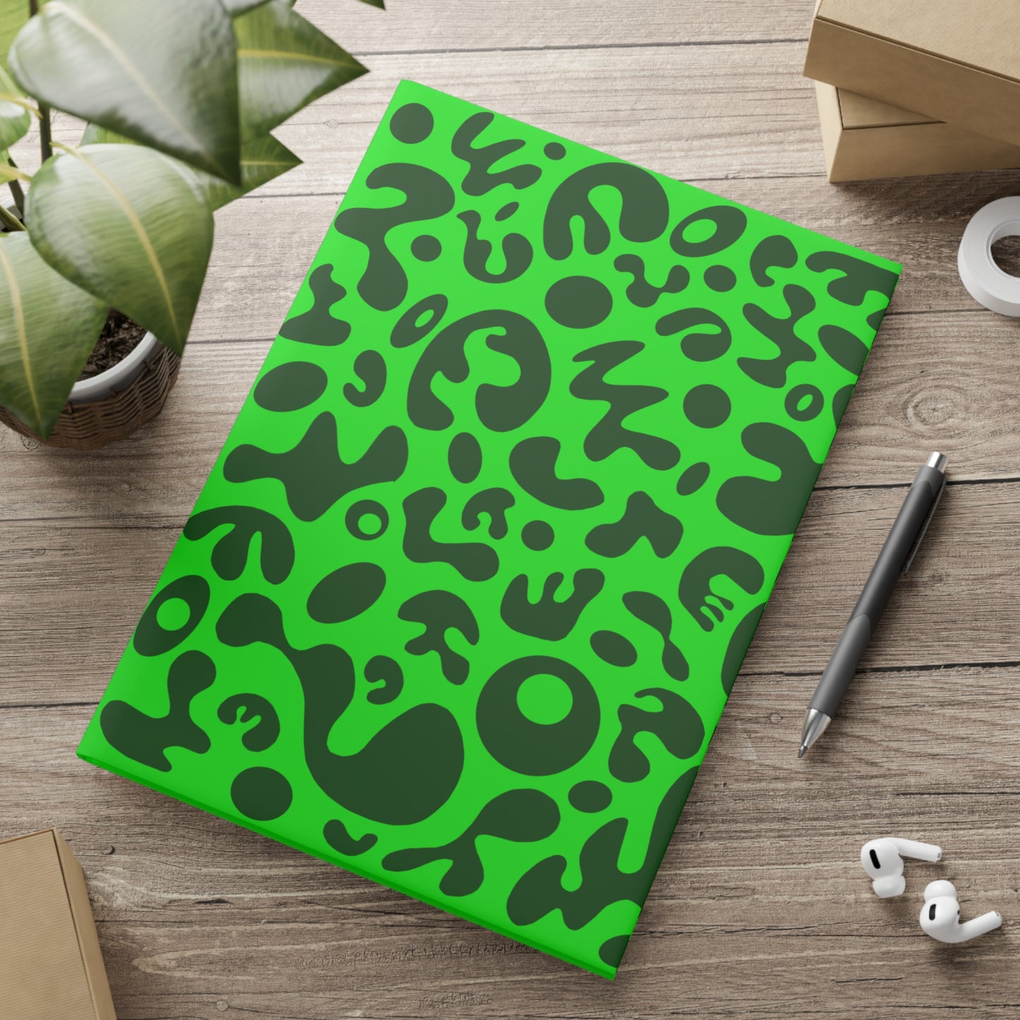 PURE IMAGINATION HARDCOVER NOTEBOOK w PUFFY COVERS - Green Eyes