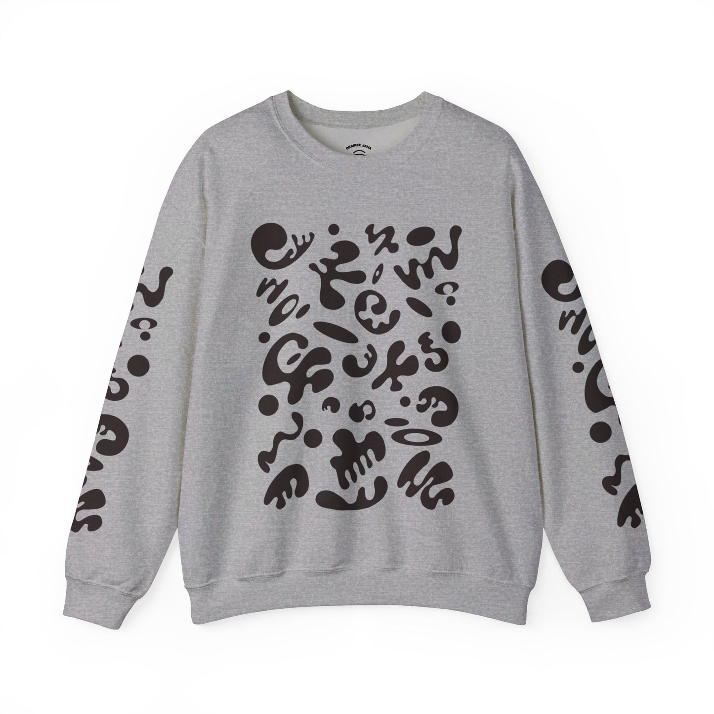 PURE IMAGINATION UNISEX HEAVY BLEND™ CREWNECK SWEATSHIRT - Smoke Black Print