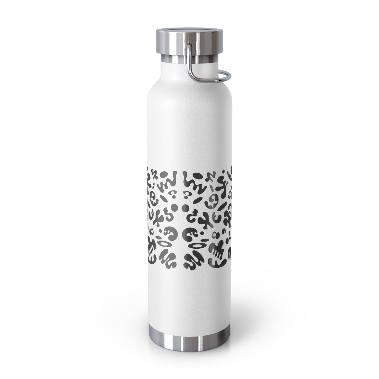 NOURISH'D COPPER VACUUM INSULATED BOTTLE - Smoke Black Print