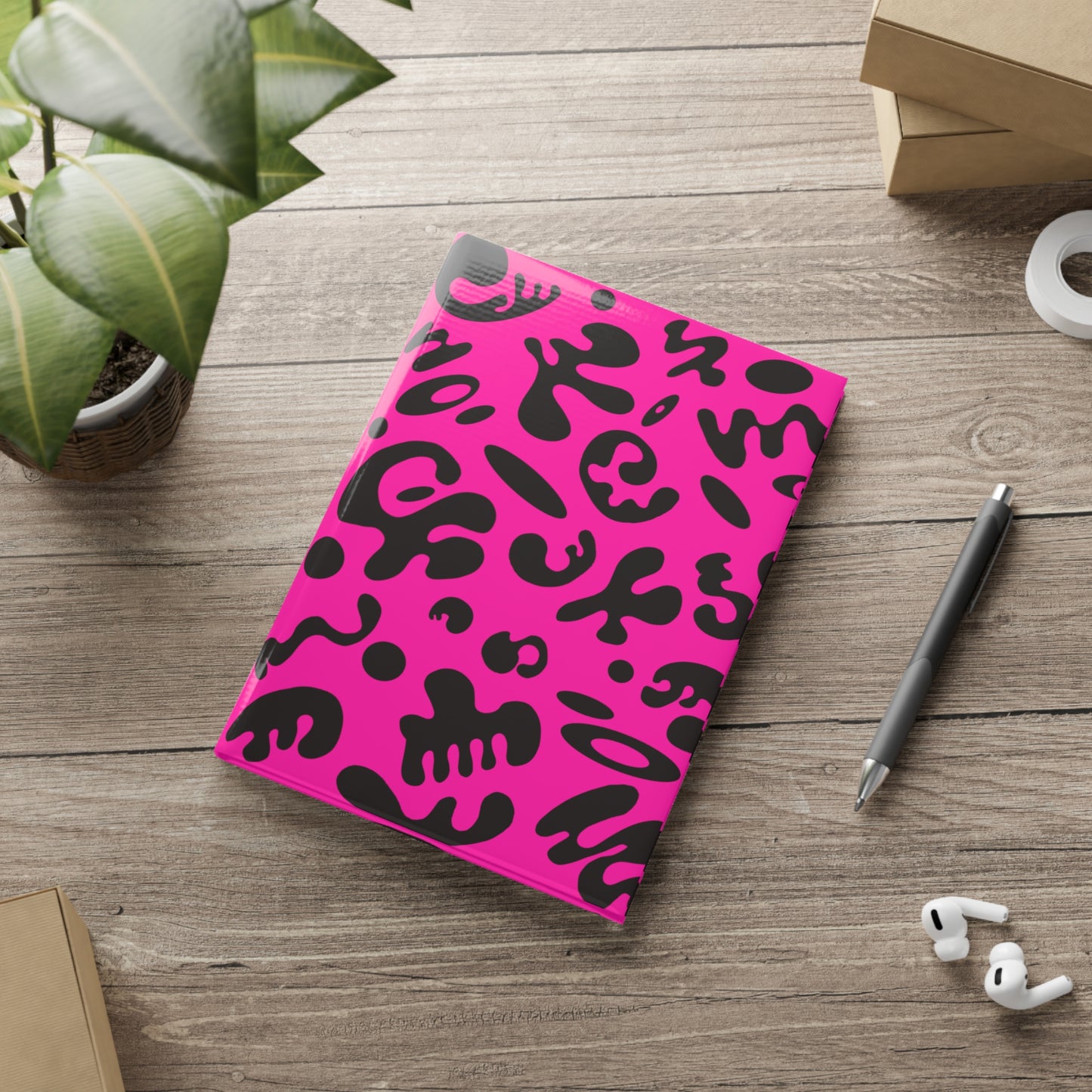 PURE IMAGINATION HARDCOVER NOTEBOOK w PUFFY COVERS - Pink Matter