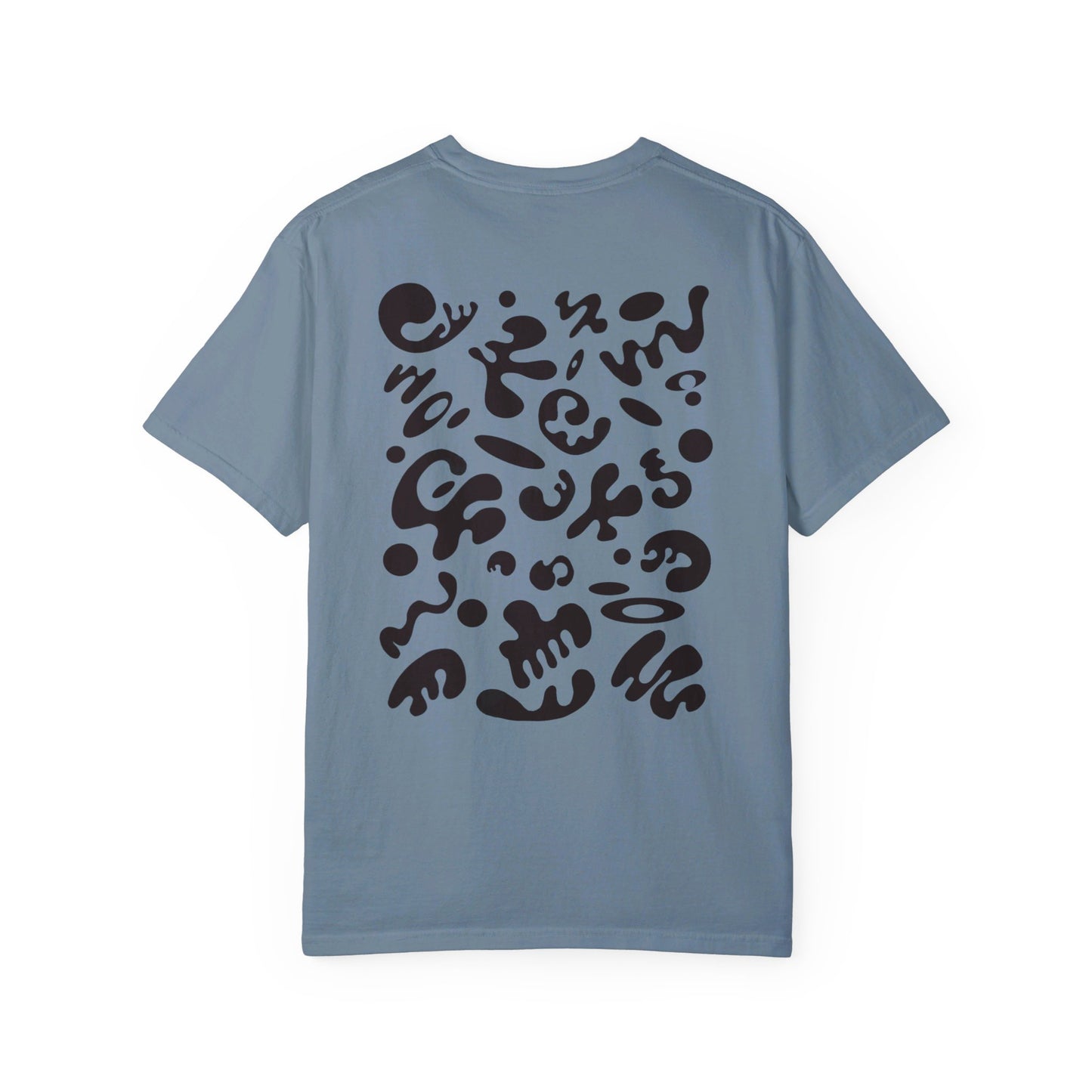 PURE IMAGINATION UNISEX GARMENT-DYED T-SHIRT (COOL NEUTRALS) - Smoke Black Print