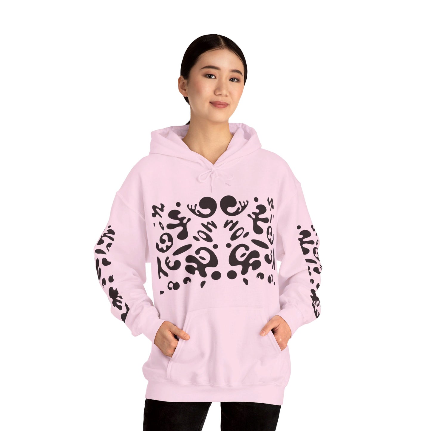 BRIGHT FUTURE UNISEX HEAVY BLEND™ HOODED SWEATSHIRT - Smoke Black Print