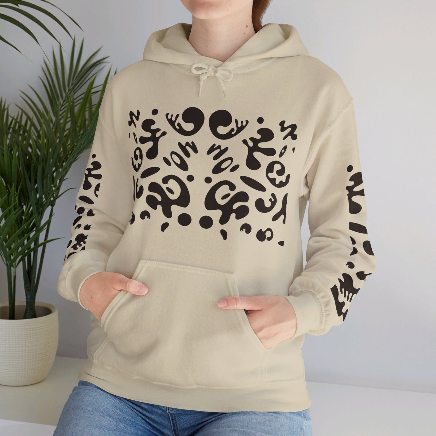 BRIGHT FUTURE UNISEX HEAVY BLEND™ HOODED SWEATSHIRT - Smoke Black Print