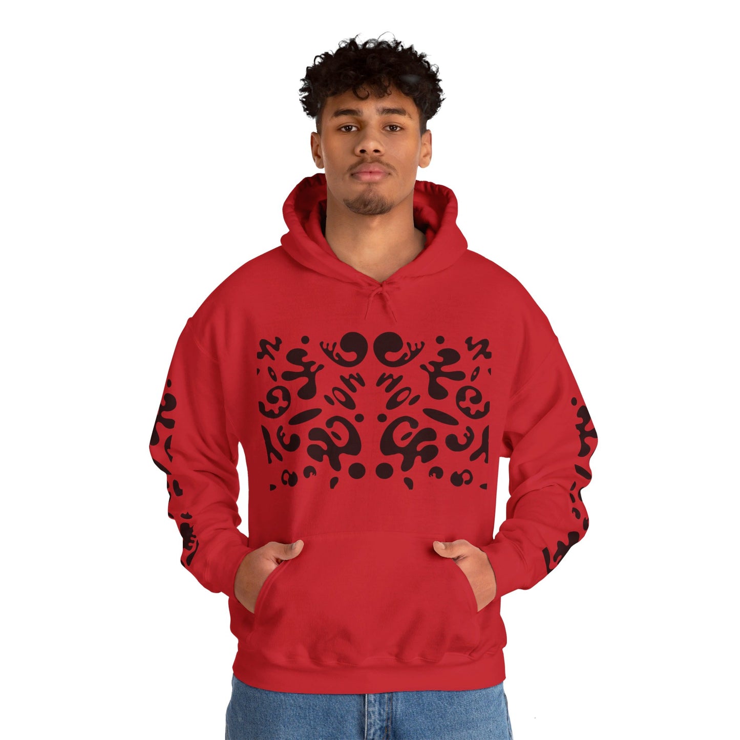 BRIGHT FUTURE UNISEX HEAVY BLEND™ HOODED SWEATSHIRT - Smoke Black Print