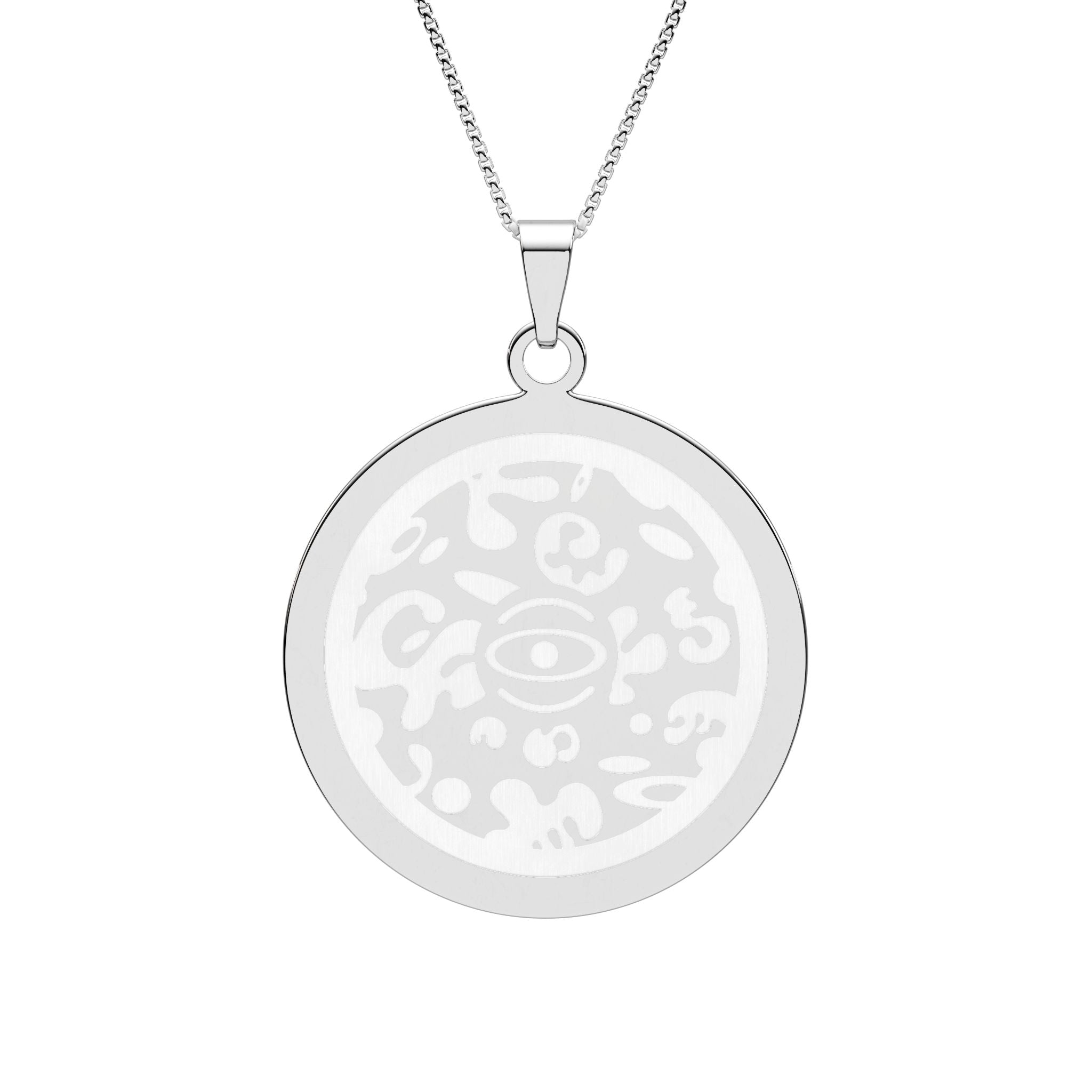 Pure Imagination Engraved  Round Pendant Necklace