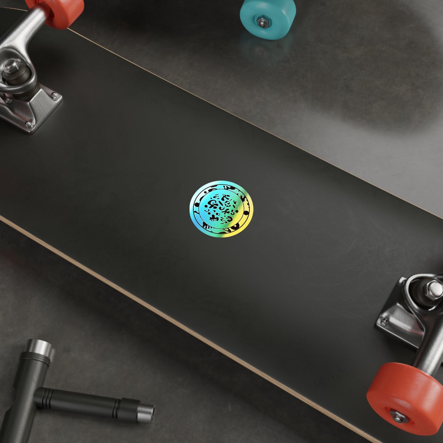 ADORN'D HOLOGRAPHIC DIE CUT STICKERS - Smoke Black