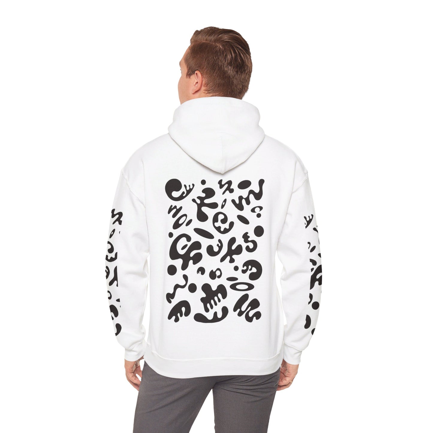 BRIGHT FUTURE UNISEX HEAVY BLEND™ HOODED SWEATSHIRT - Smoke Black Print