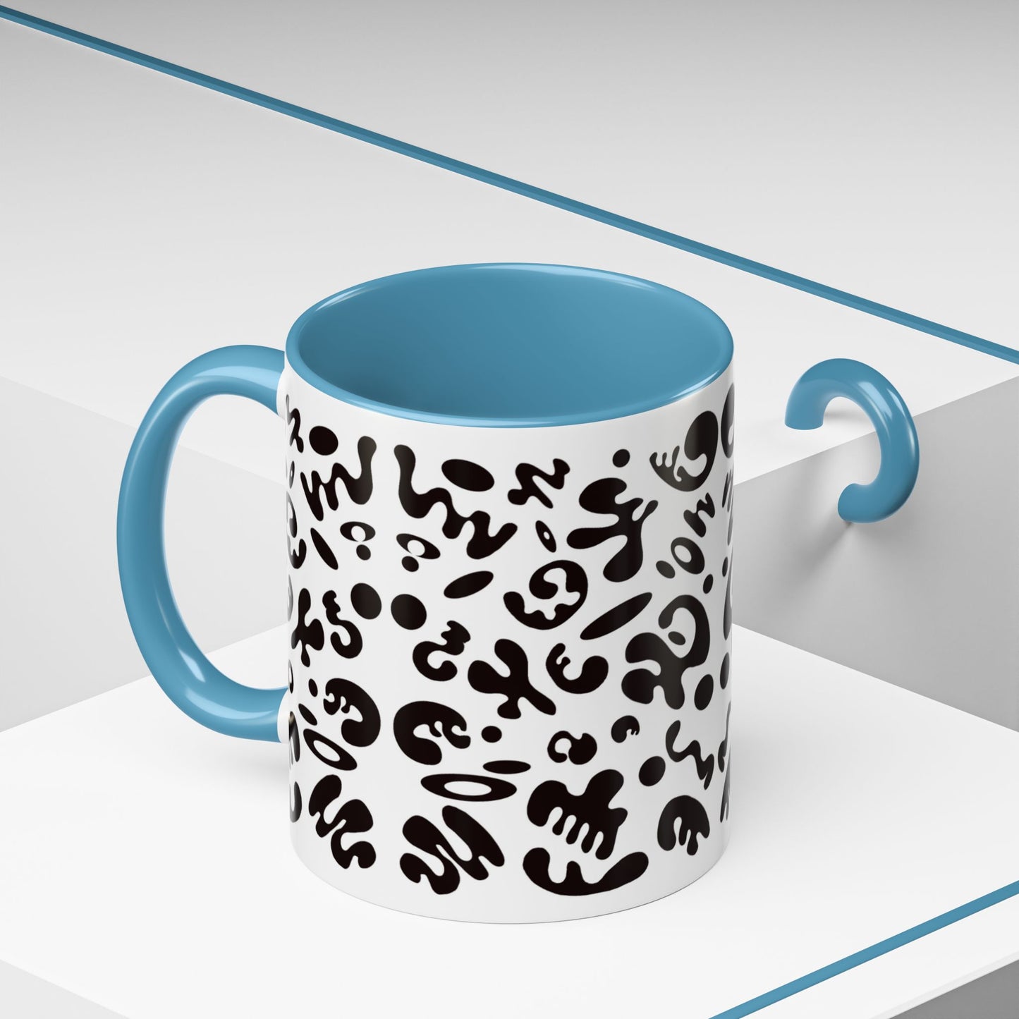 NOURISH'D COLOR ACCENT CERAMIC MUG