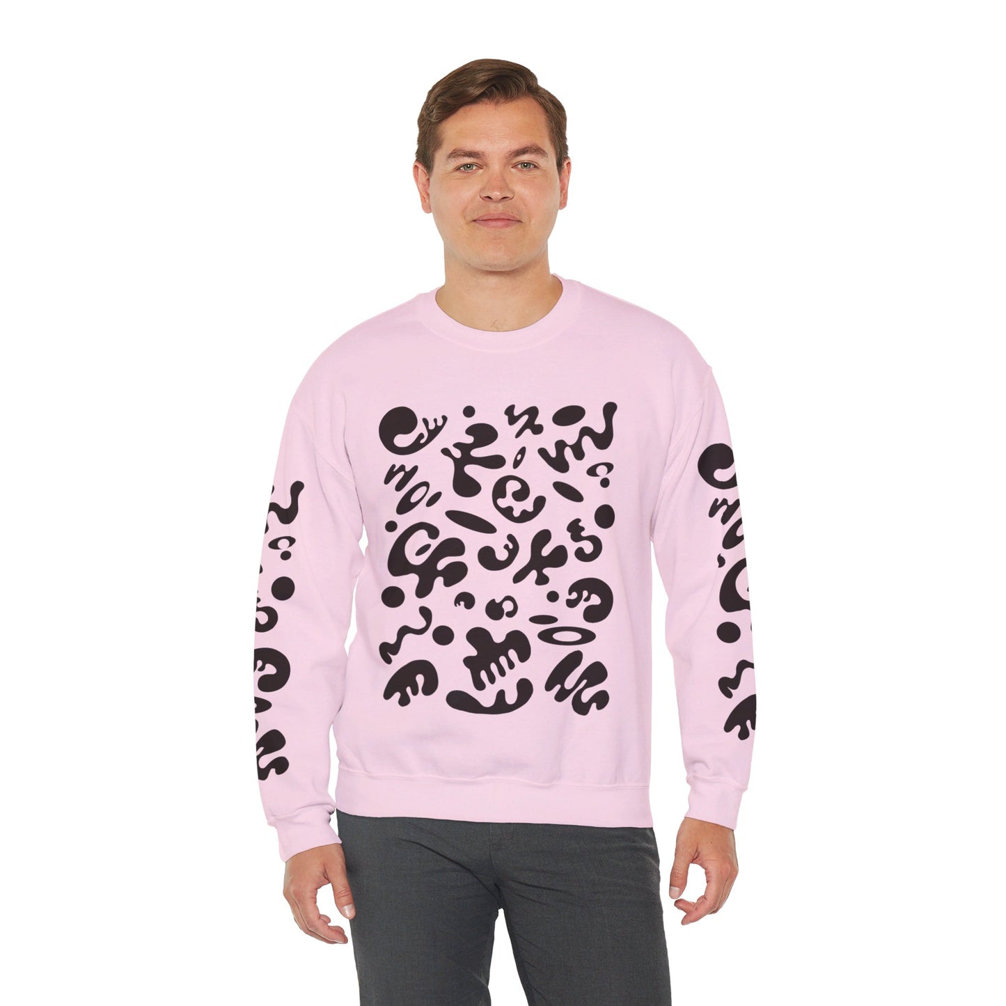 PURE IMAGINATION UNISEX HEAVY BLEND™ CREWNECK SWEATSHIRT - Smoke Black Print