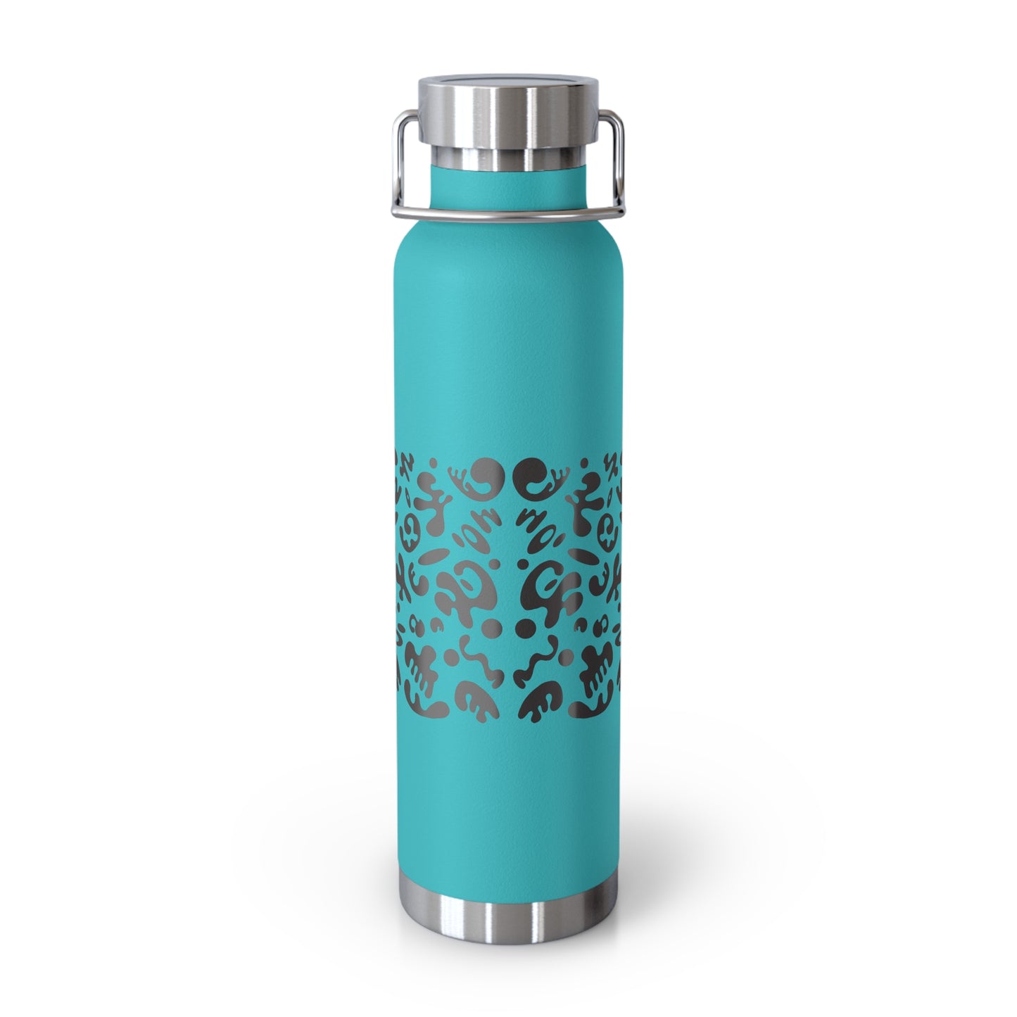 NOURISH'D COPPER VACUUM INSULATED BOTTLE - Smoke Black Print