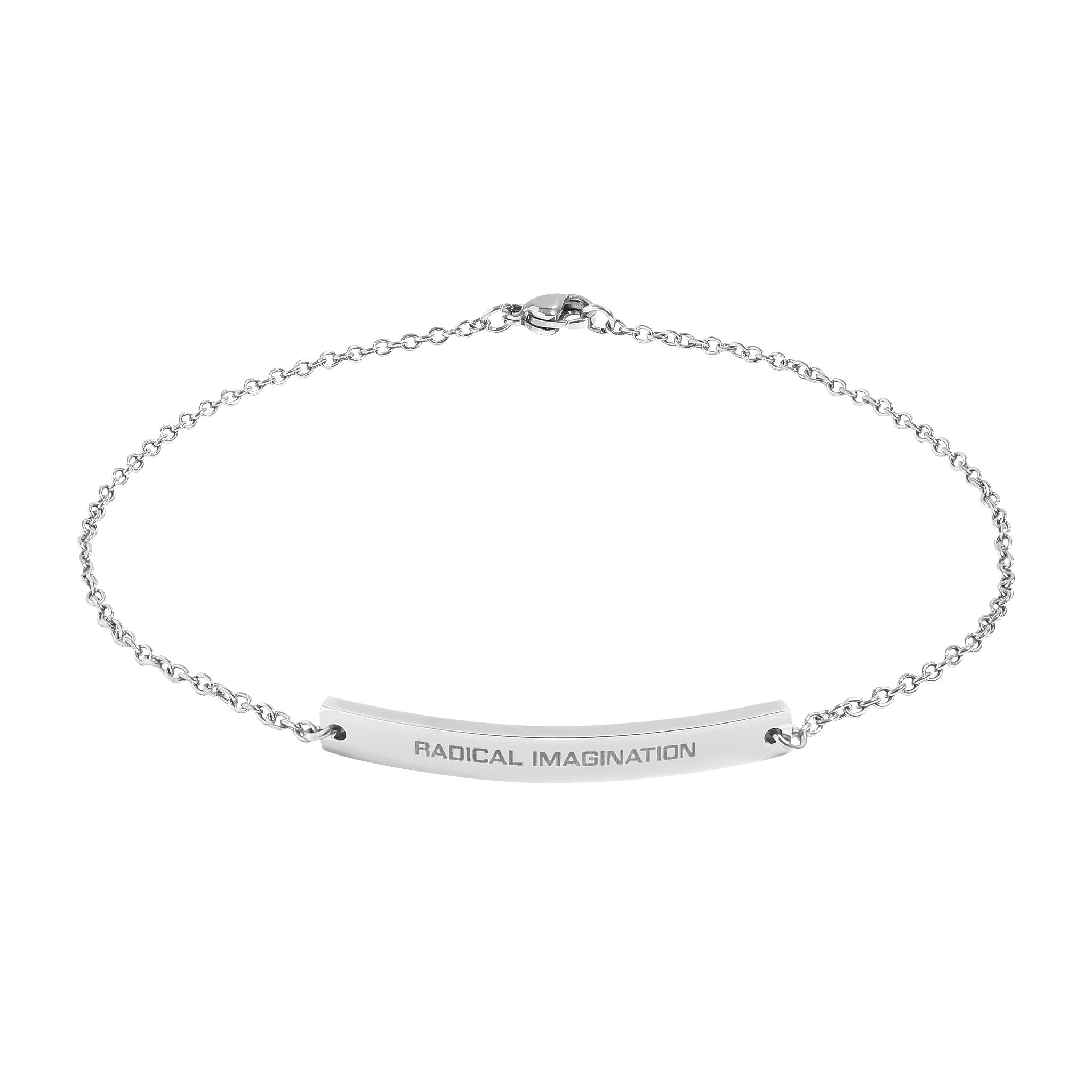 Engravable Curved Bar Anklet – Personalized Minimalist Anklet (Rose Gold or Black)