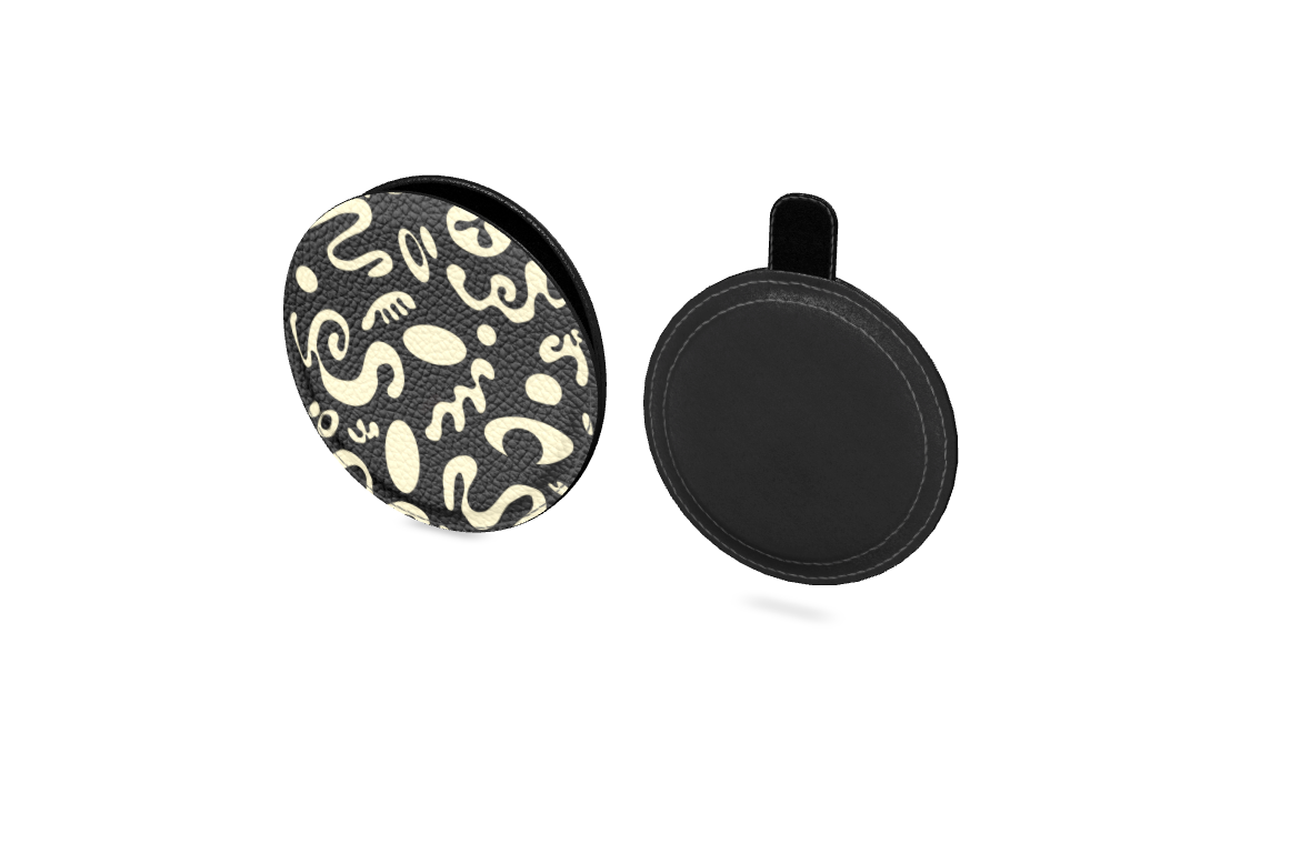 Well Traveled Leather Compact Mirror