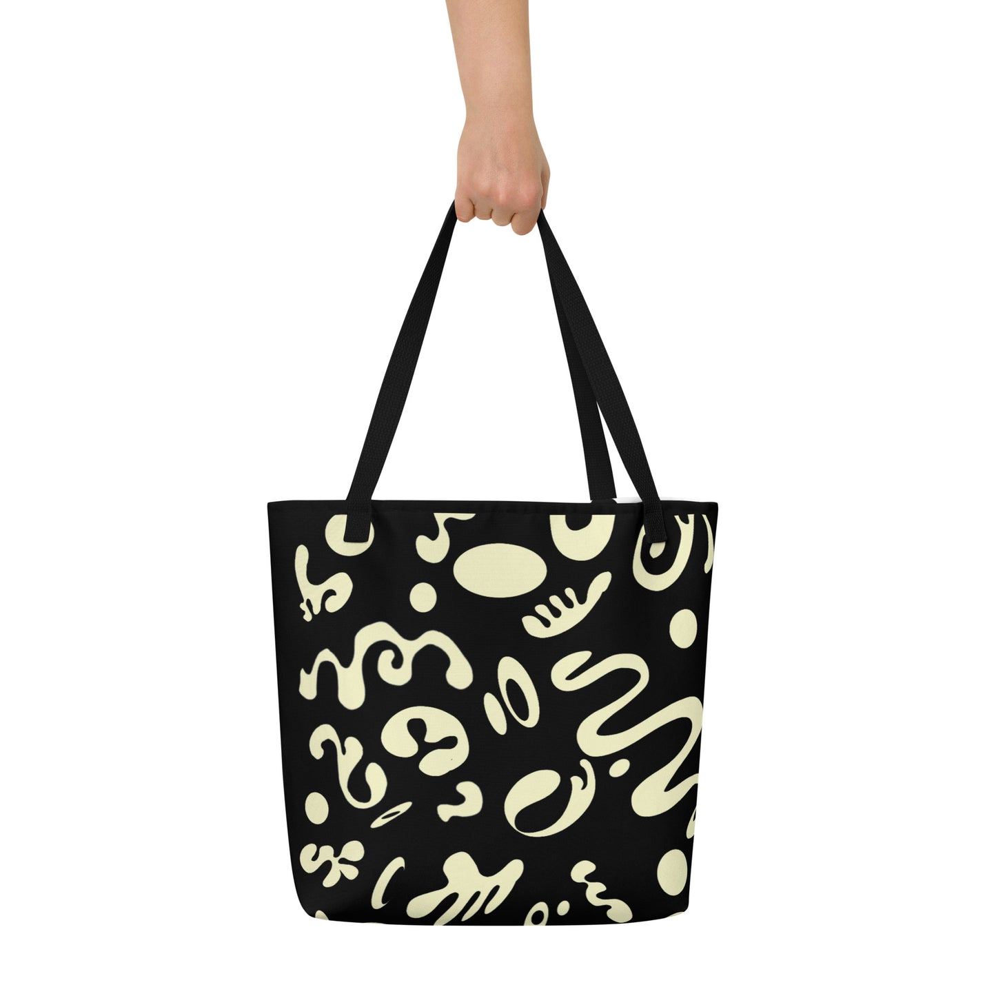 PURE IMAGINATION LARGE ALL OVER PRINT TOTE BAG - Smoke Black