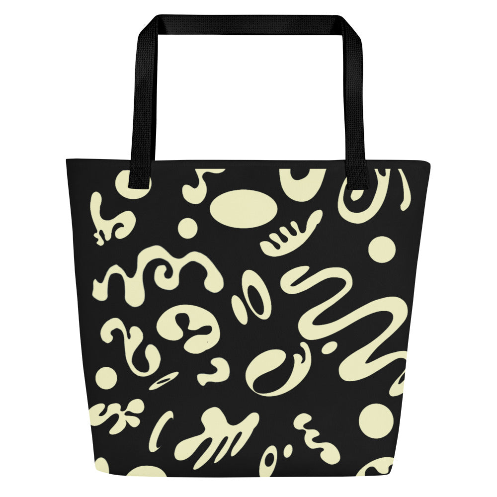 PURE IMAGINATION LARGE ALL OVER PRINT TOTE BAG - Smoke Black