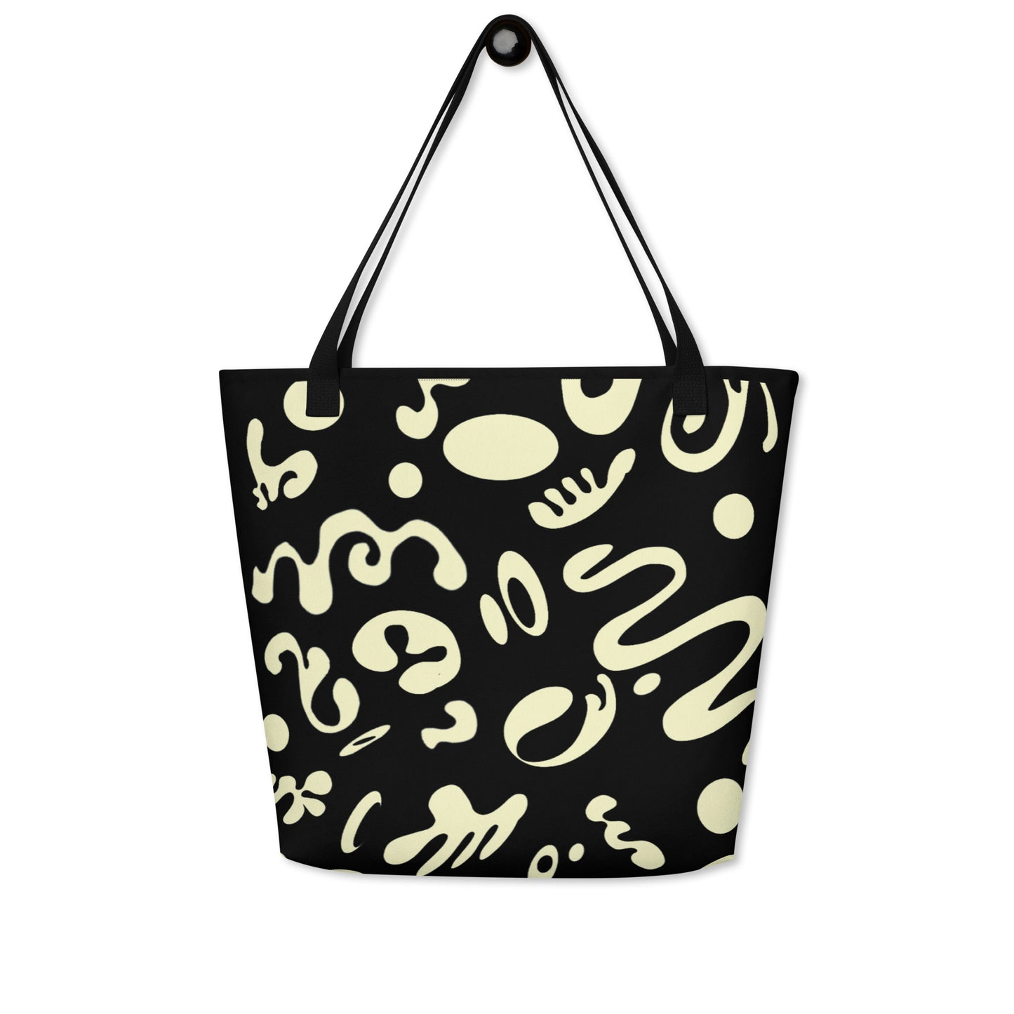 PURE IMAGINATION LARGE ALL OVER PRINT TOTE BAG - Smoke Black