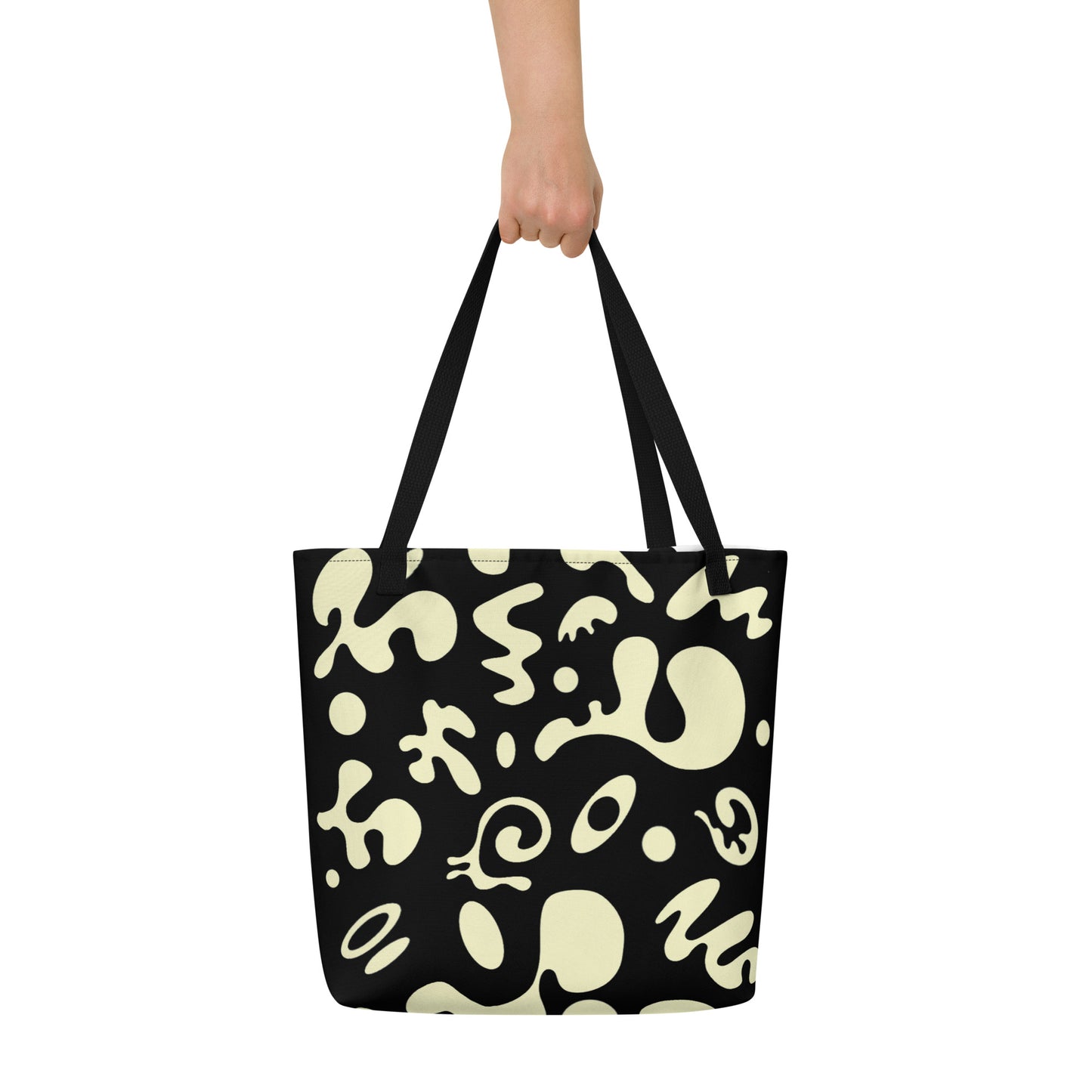 PURE IMAGINATION LARGE ALL OVER PRINT TOTE BAG - Smoke Black