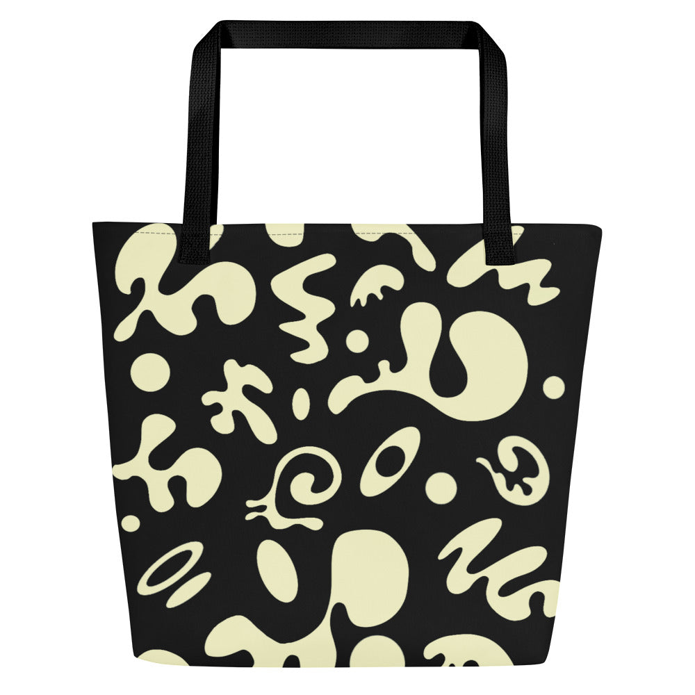 PURE IMAGINATION LARGE ALL OVER PRINT TOTE BAG - Smoke Black