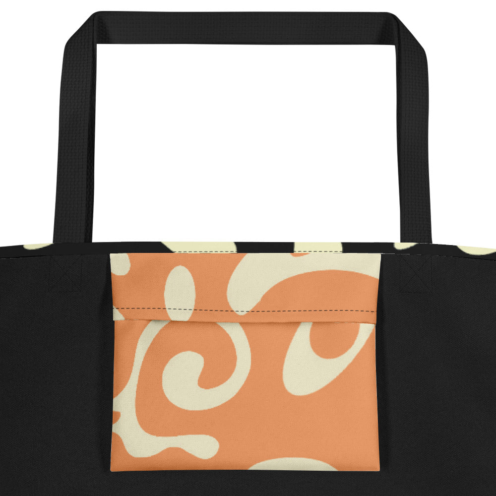 PURE IMAGINATION LARGE ALL OVER PRINT TOTE BAG - Smoke Black