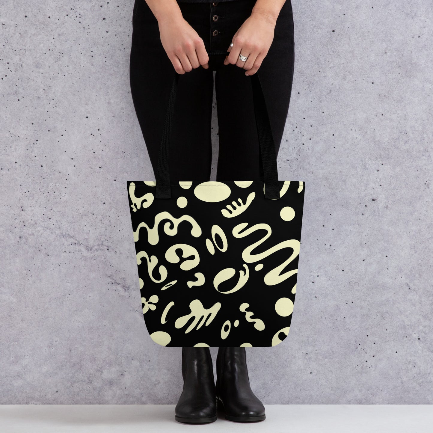 PURE IMAGINATION ALL OVER PRINT TOTE BAG - Smoke Black