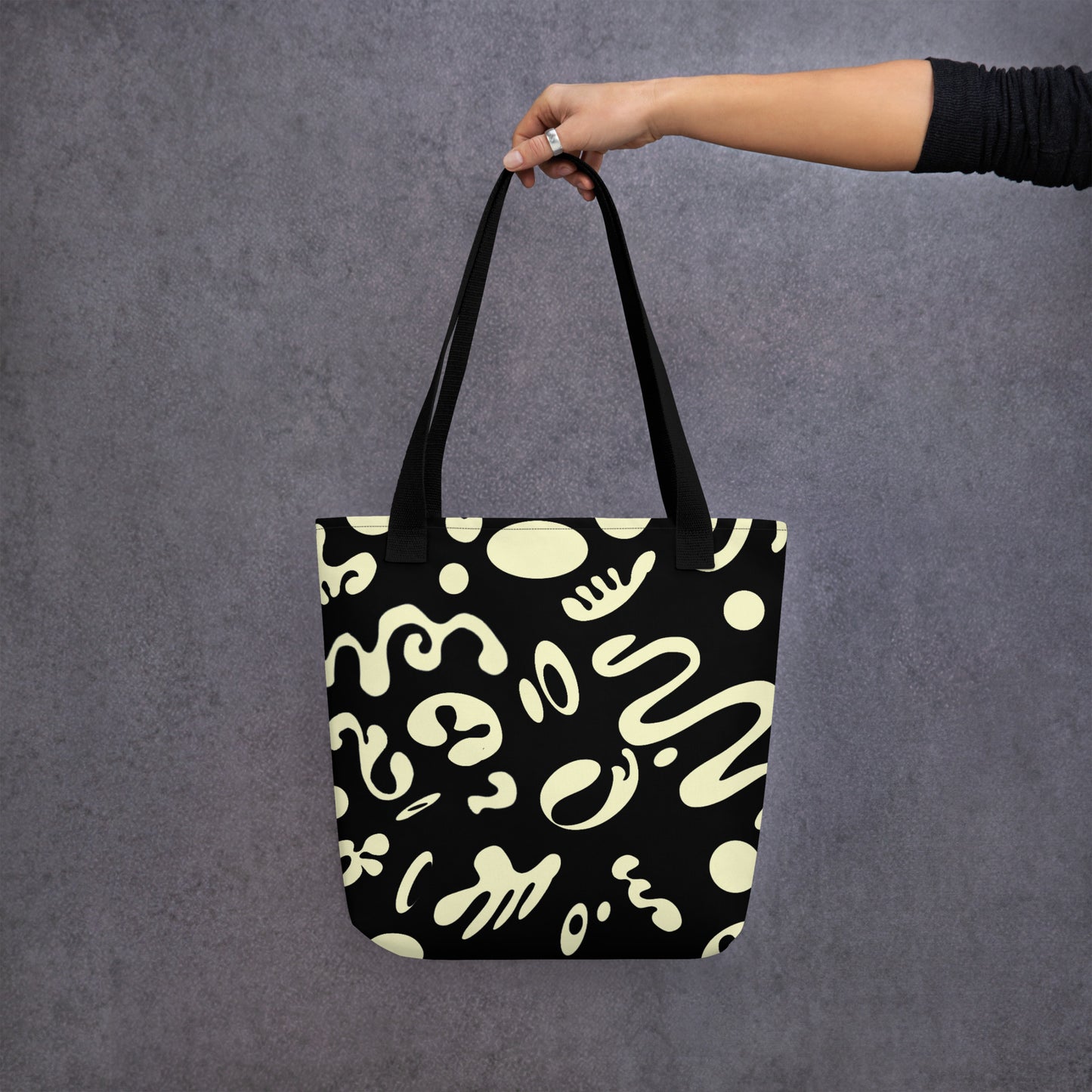 PURE IMAGINATION ALL OVER PRINT TOTE BAG - Smoke Black