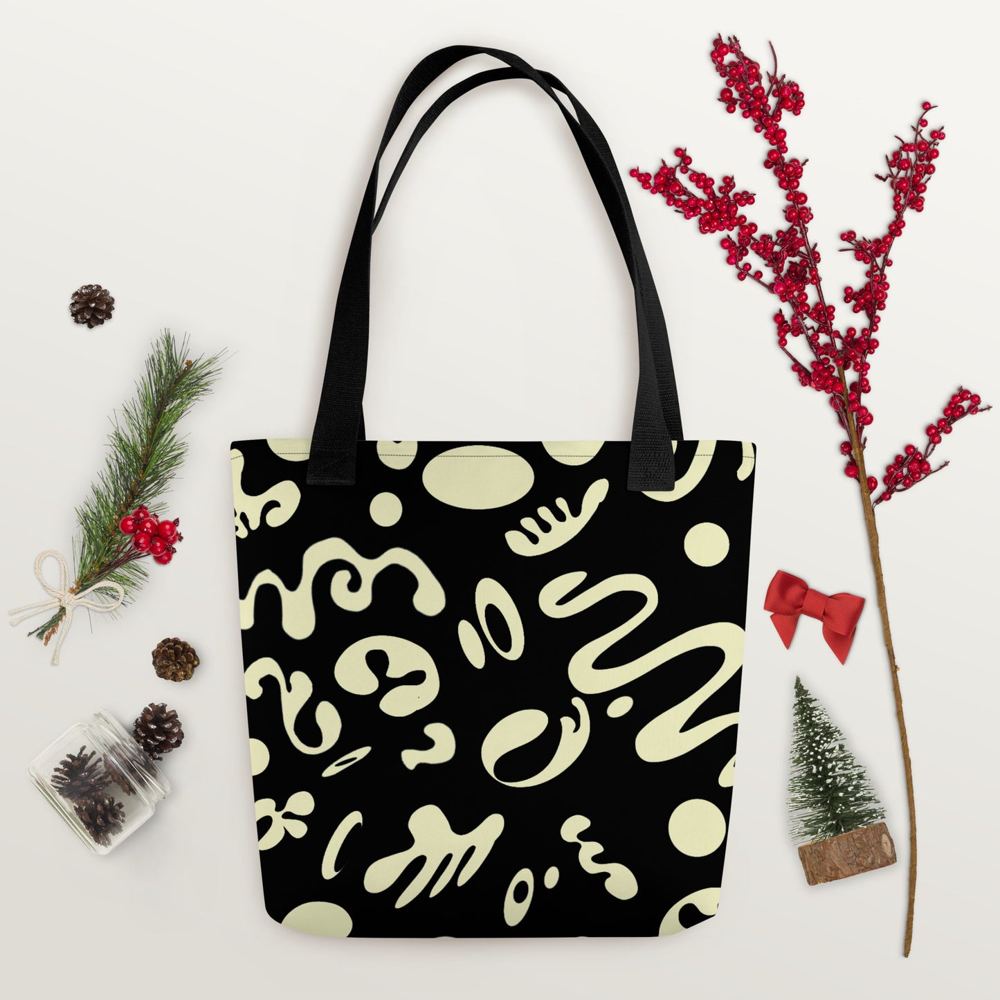 PURE IMAGINATION ALL OVER PRINT TOTE BAG - Smoke Black