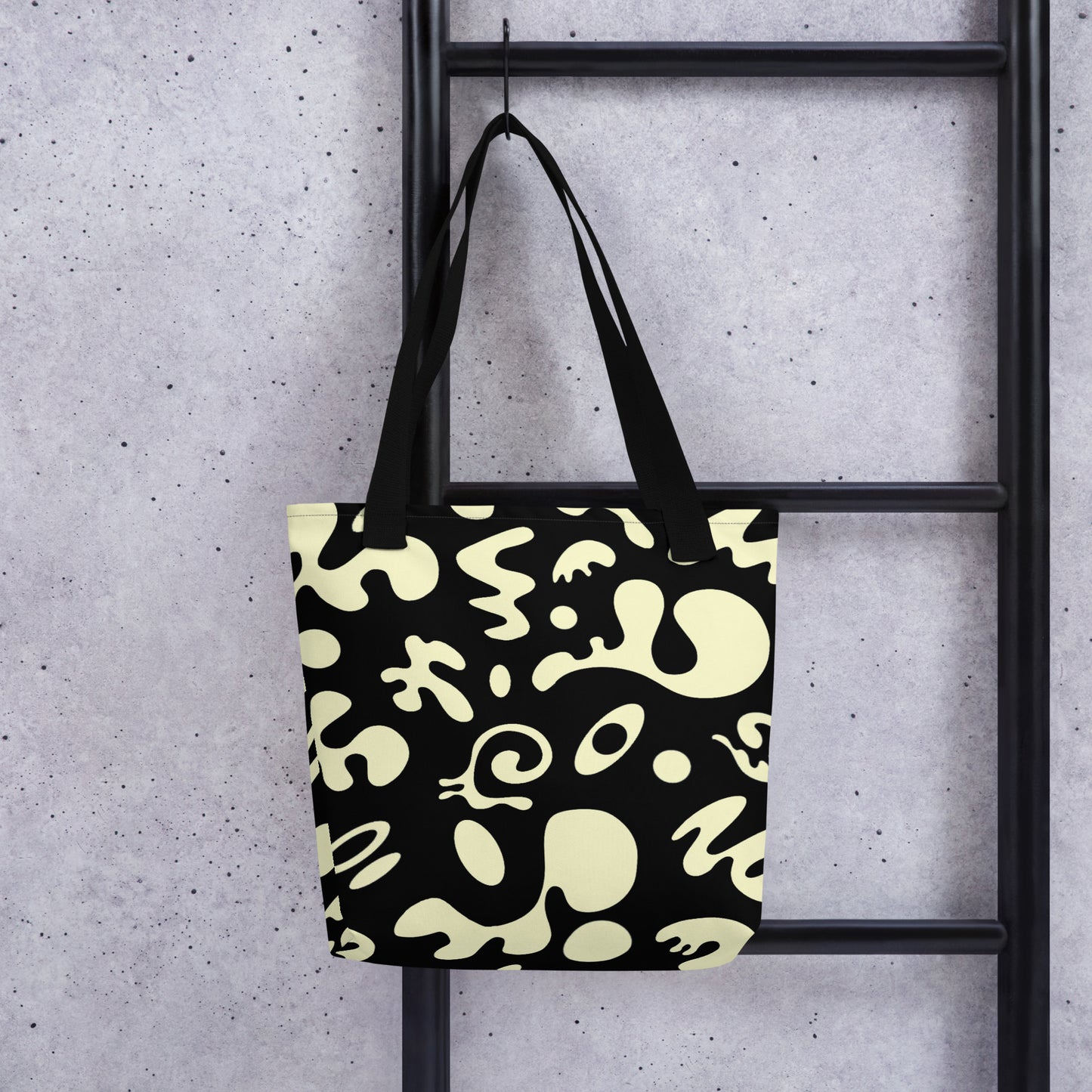 PURE IMAGINATION ALL OVER PRINT TOTE BAG - Smoke Black