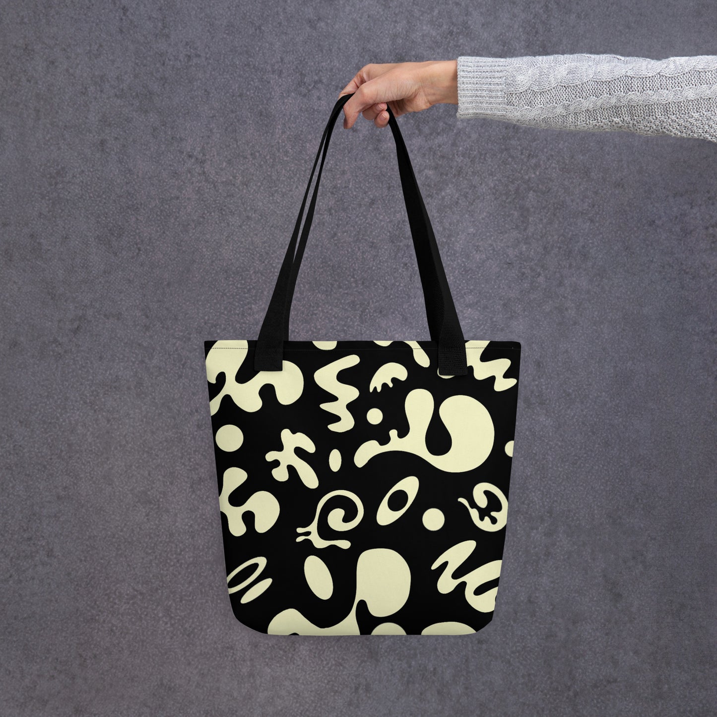 PURE IMAGINATION ALL OVER PRINT TOTE BAG - Smoke Black