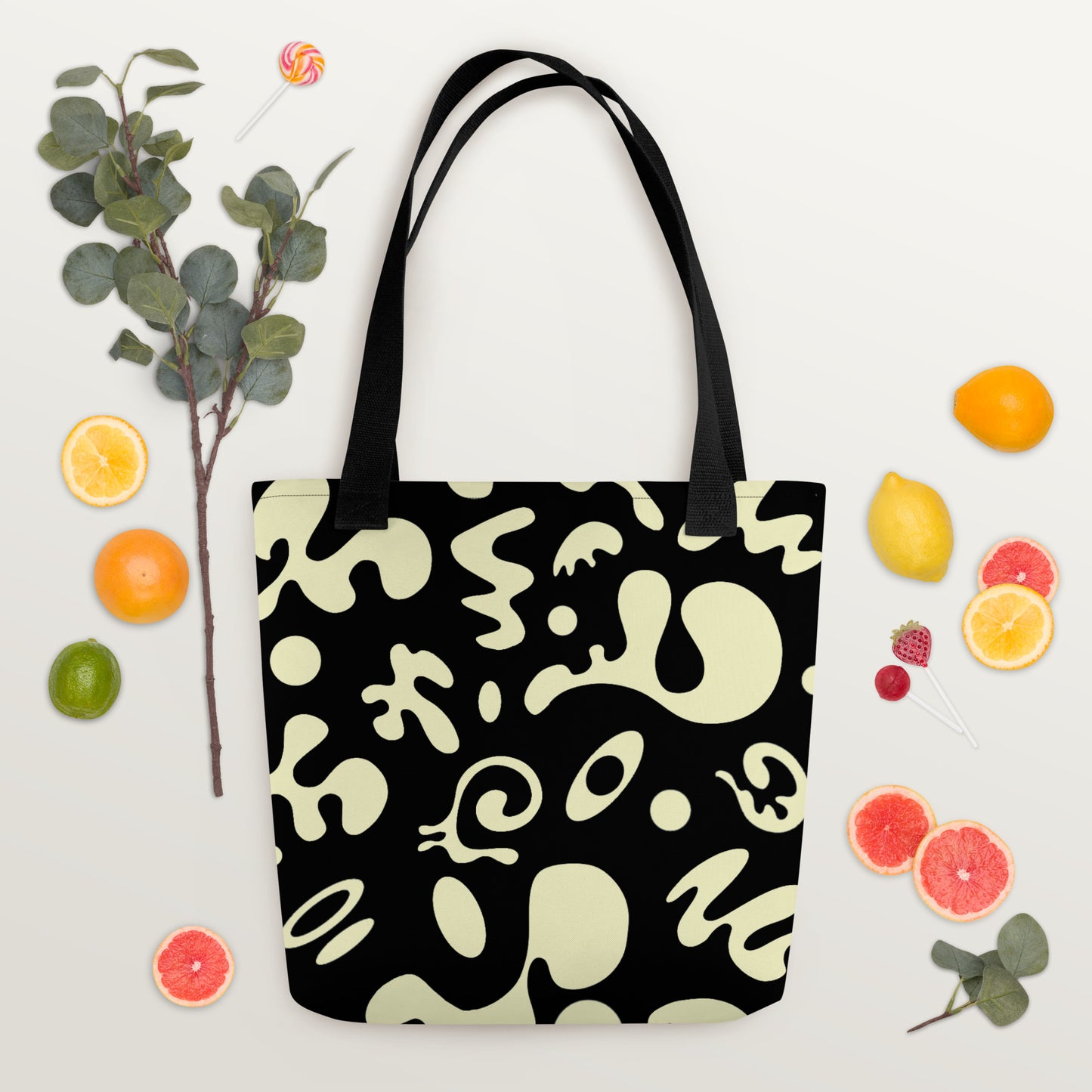 PURE IMAGINATION ALL OVER PRINT TOTE BAG - Smoke Black